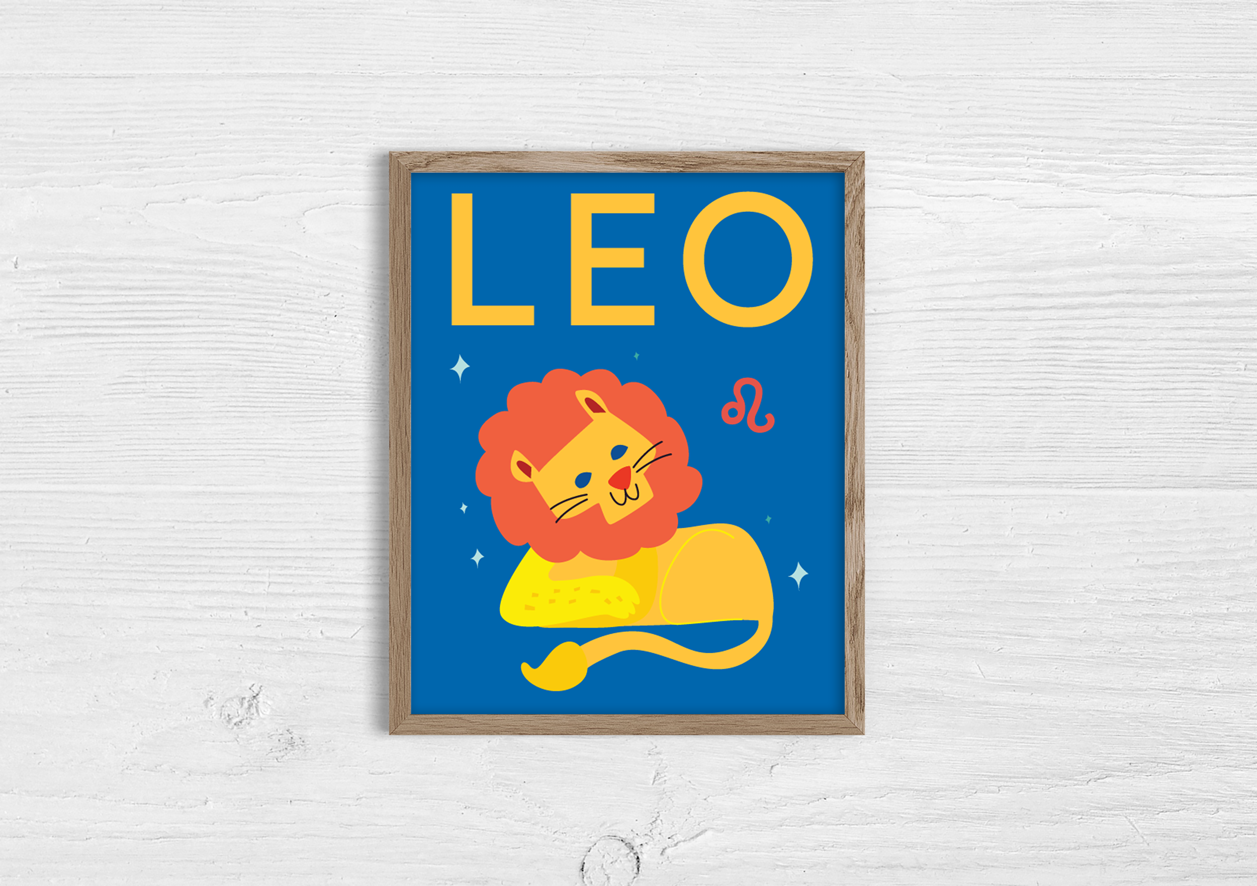 'Leo' Zodiac Illustrated Print