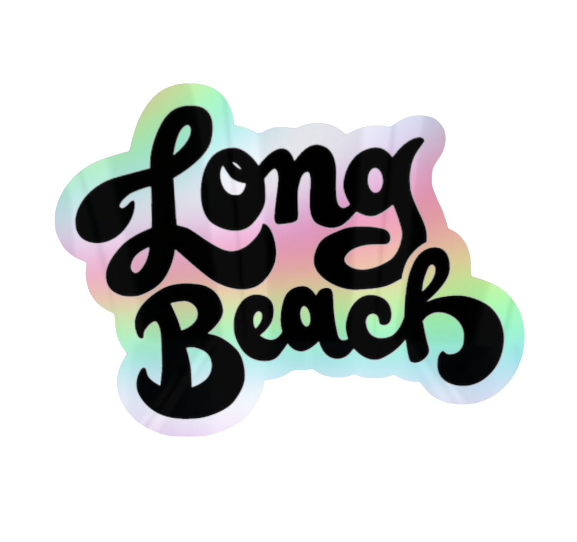 'Long Beach' Holographic Sticker