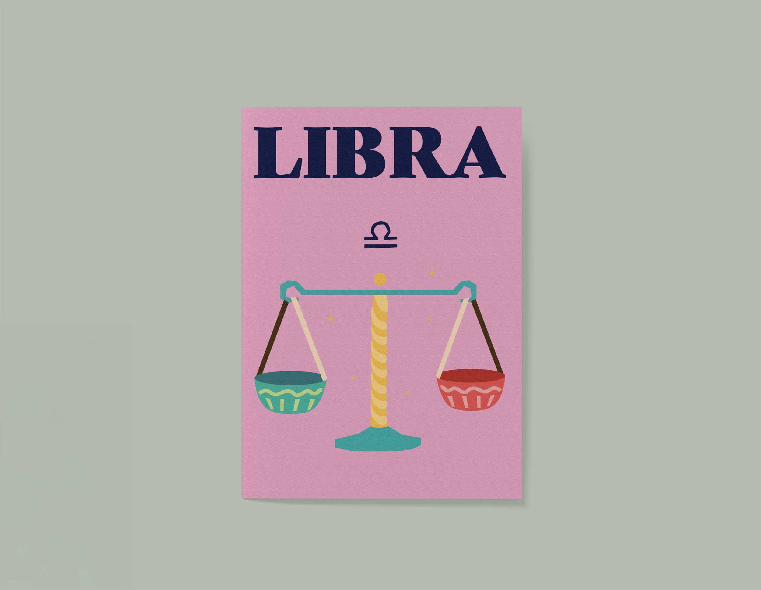 'Libra' Zodiac Greeting Card
