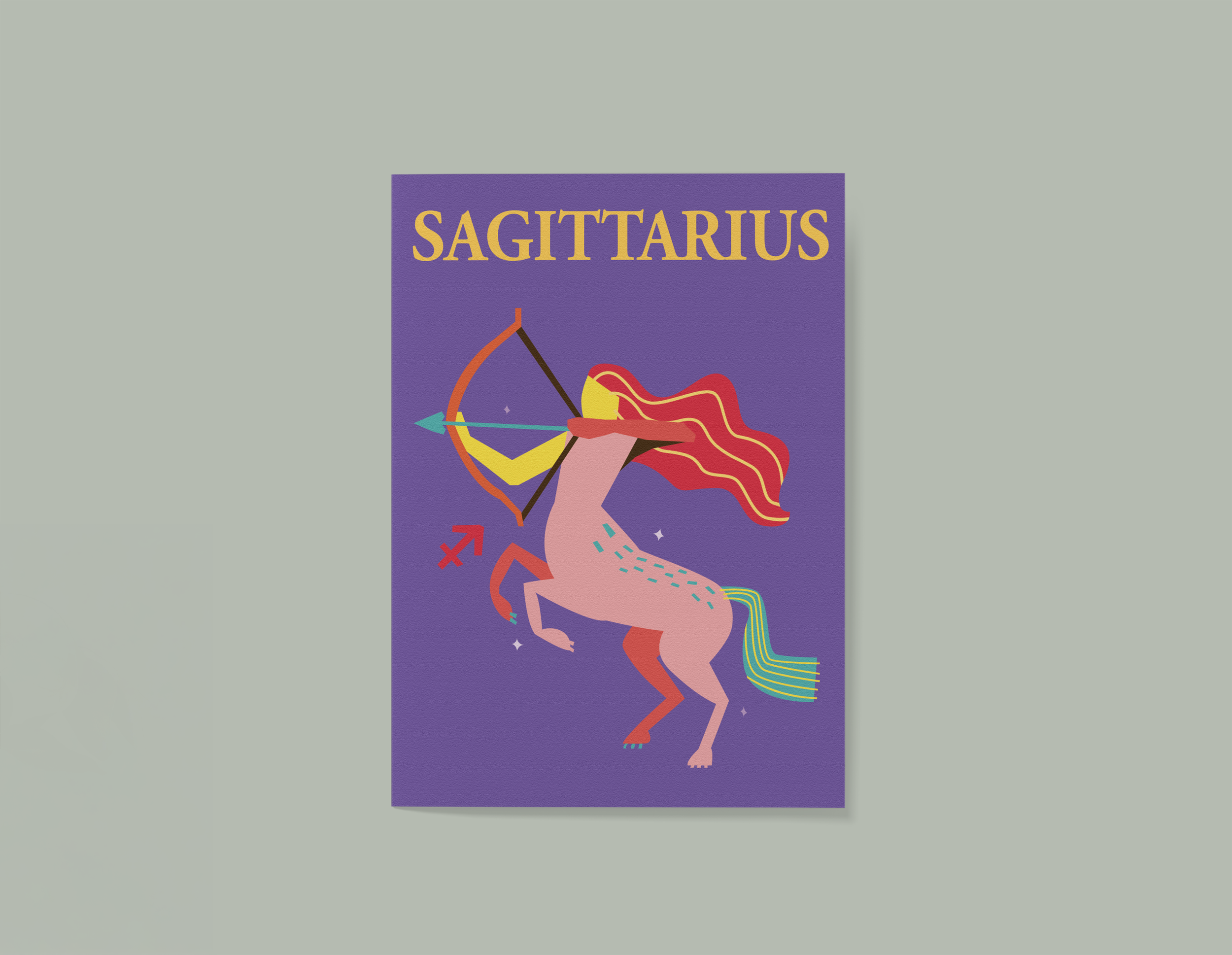‘Sagittarius' Zodiac Greeting Card