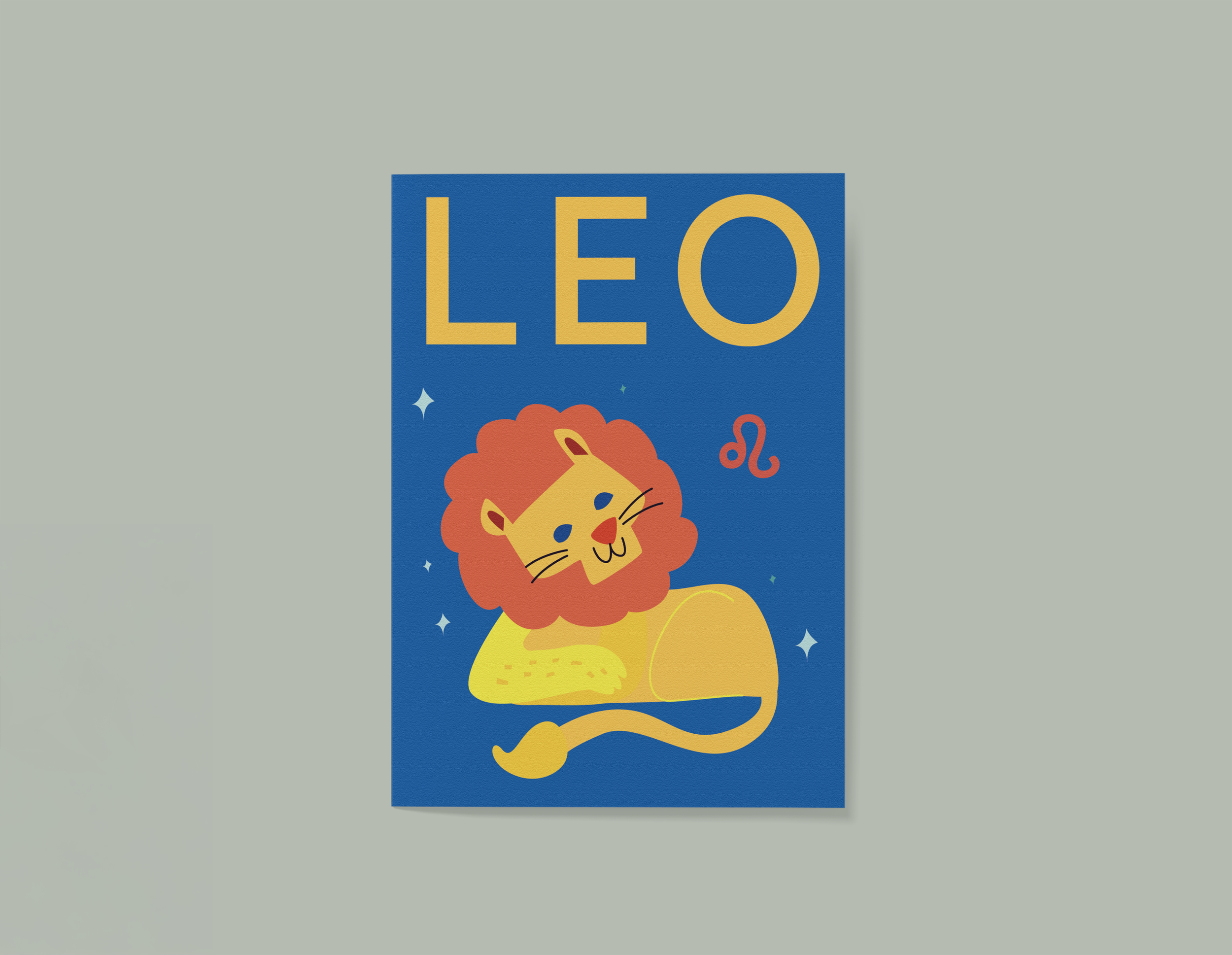 'Leo’ Zodiac Greeting Card