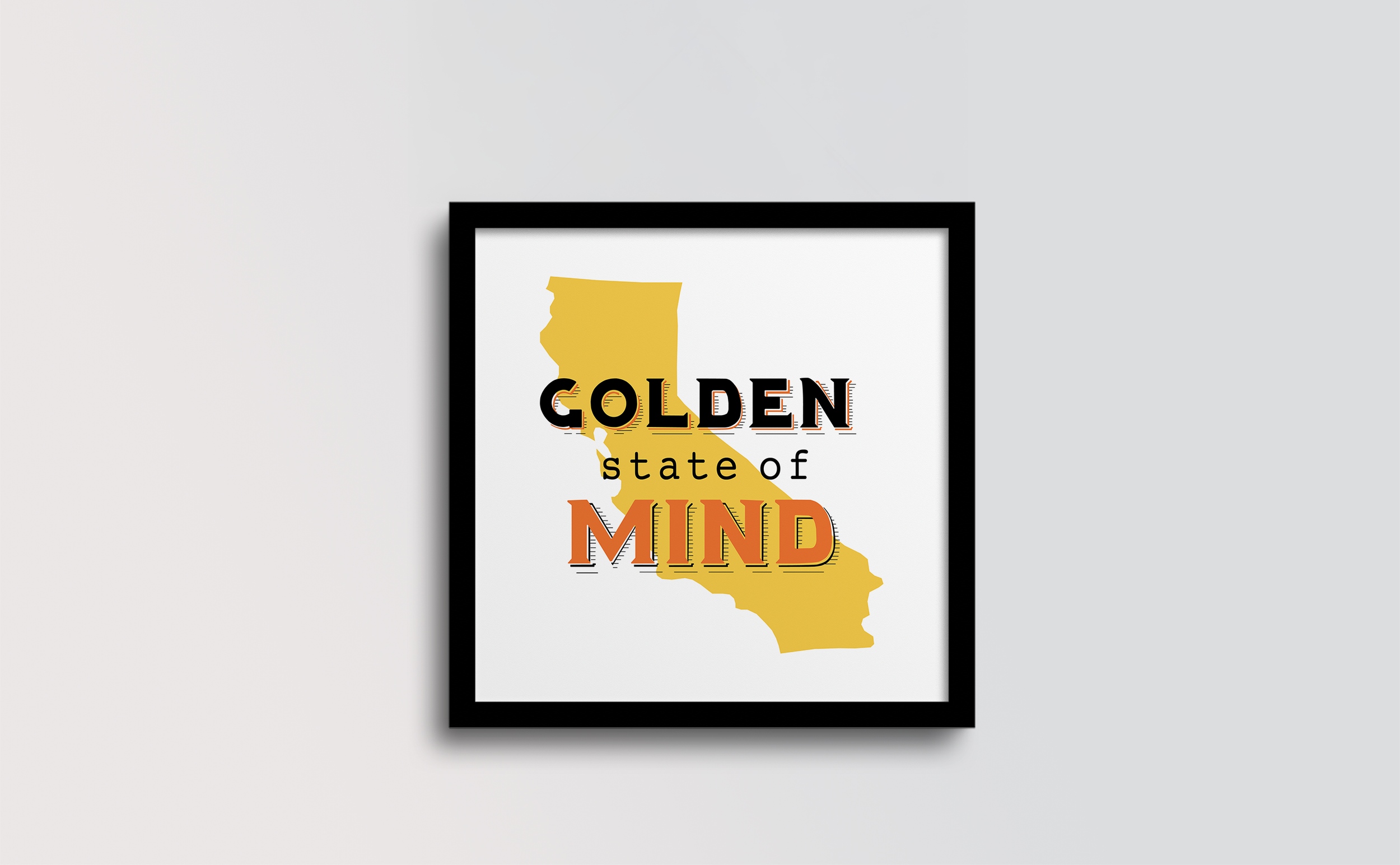 'Golden State of Mind' Illustrated Print