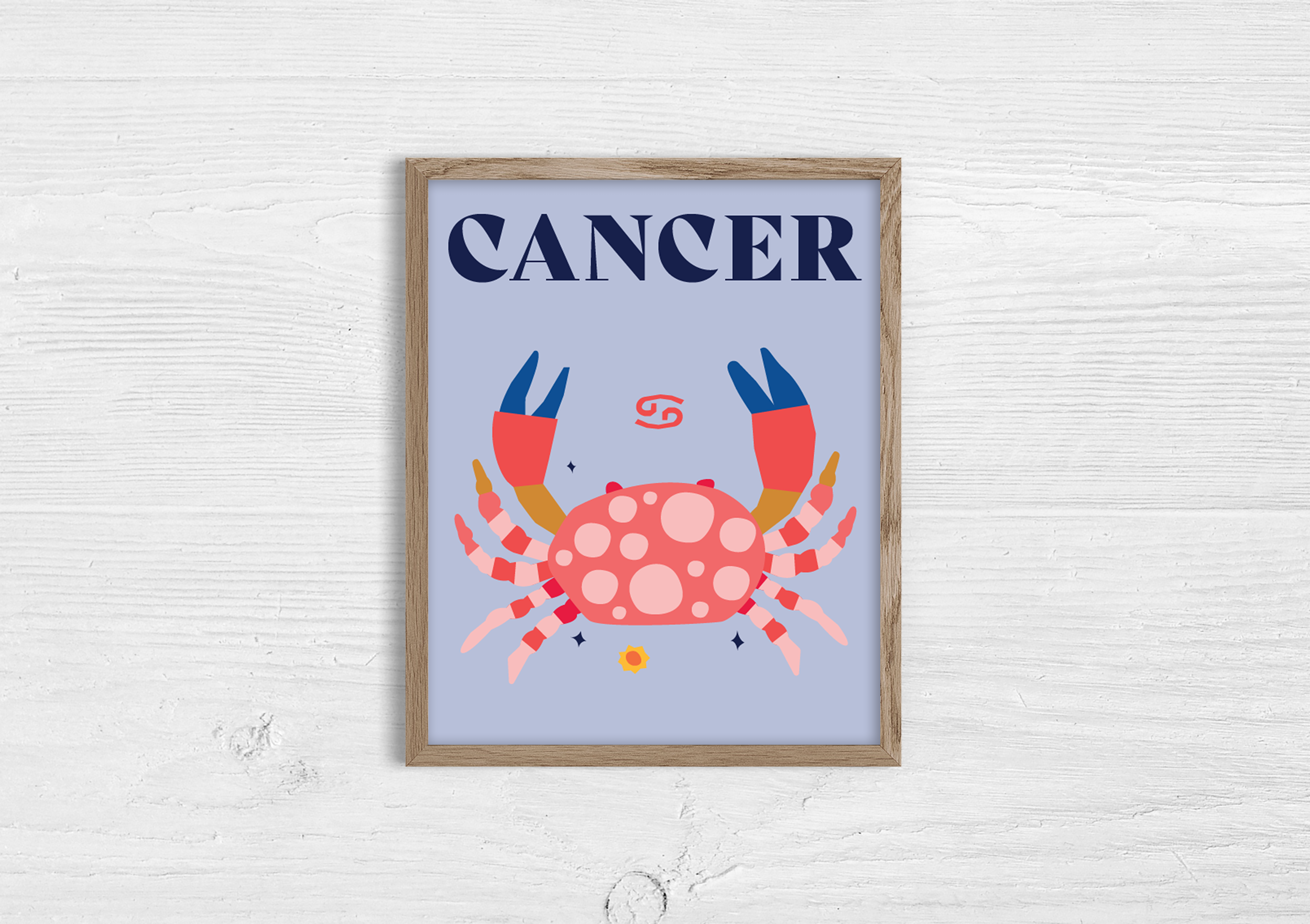 'Cancer' Zodiac Illustrated Print