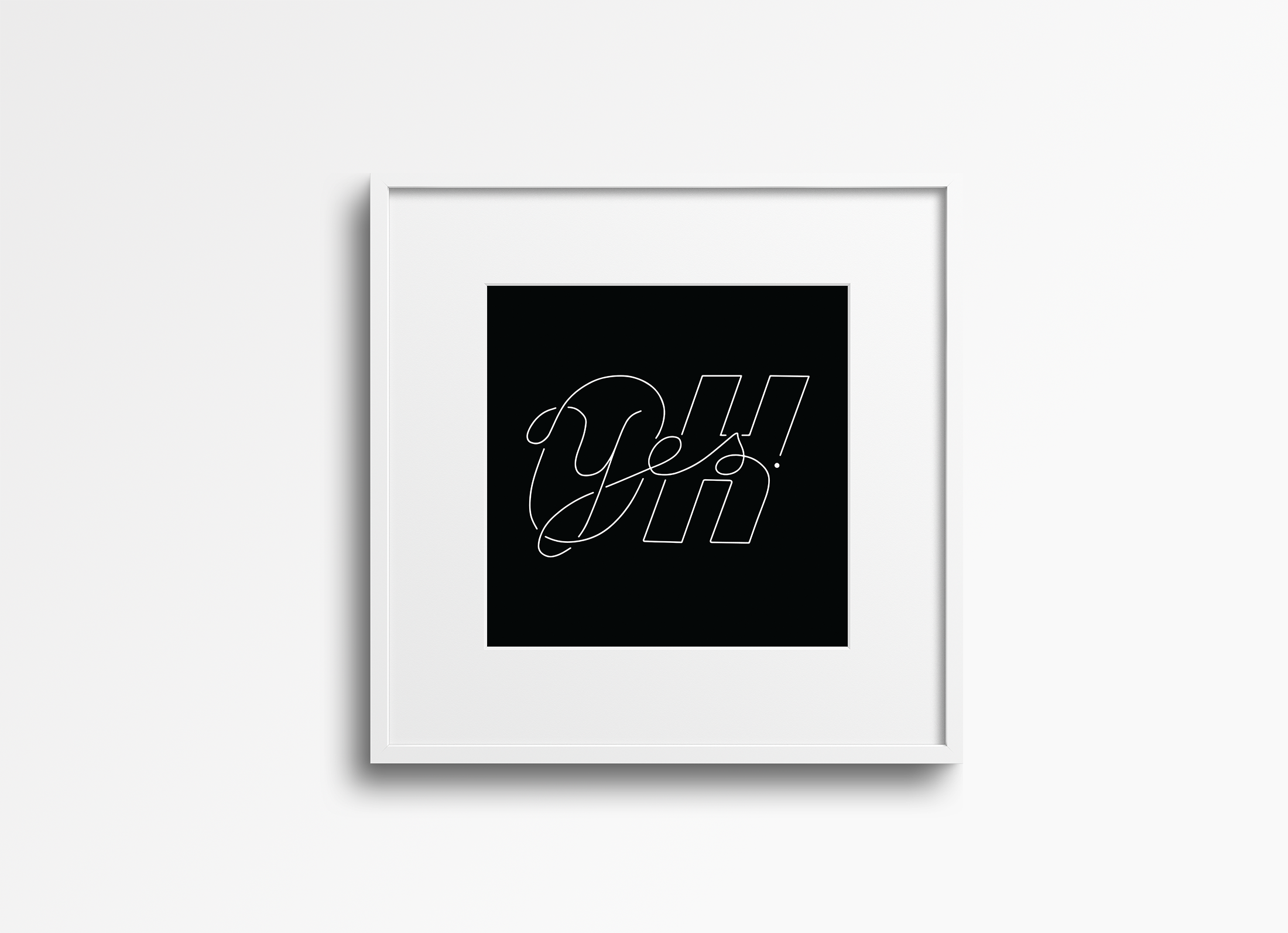 'Oh Yes' Typographic Print