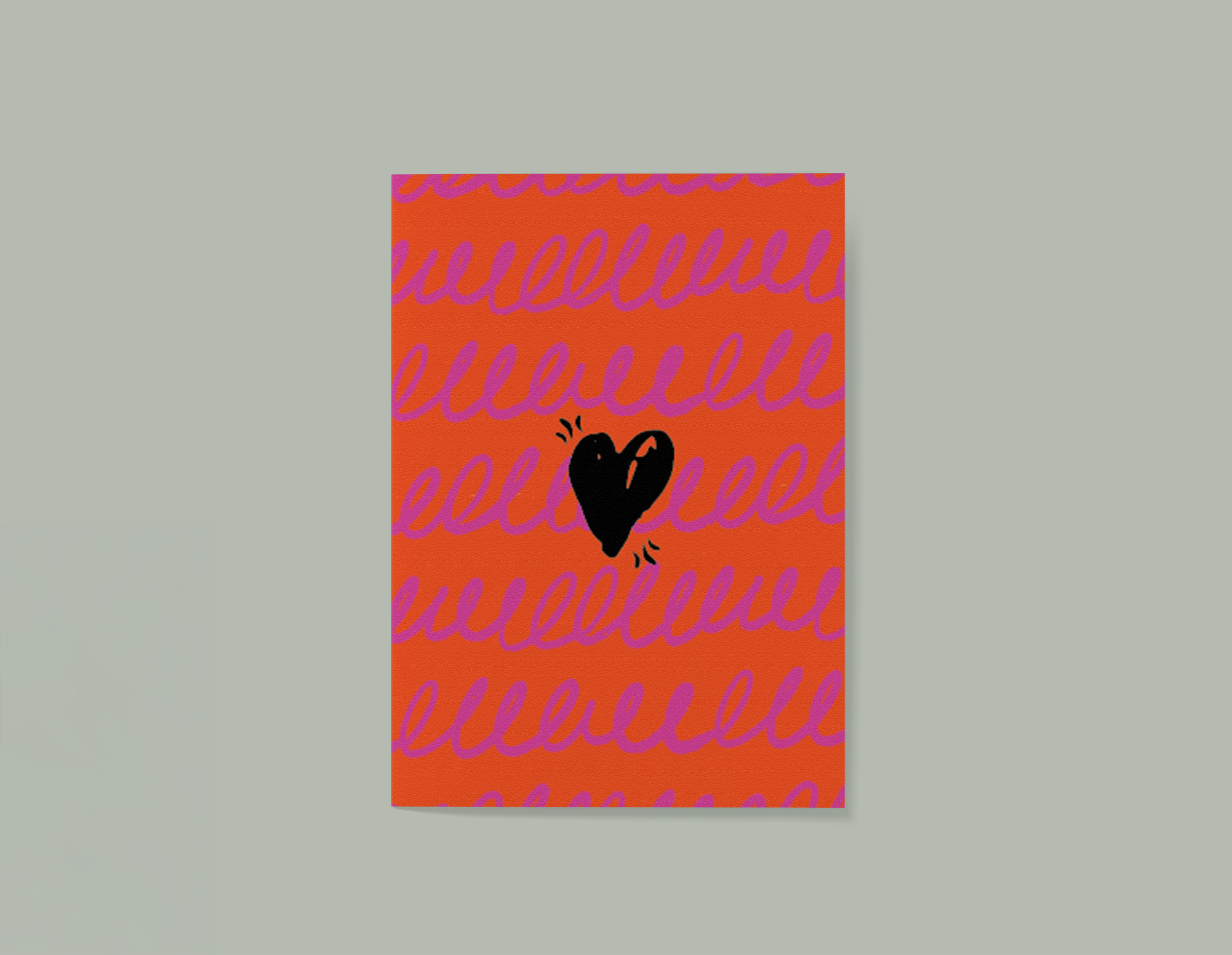 'Doodle Heart' Greeting Card