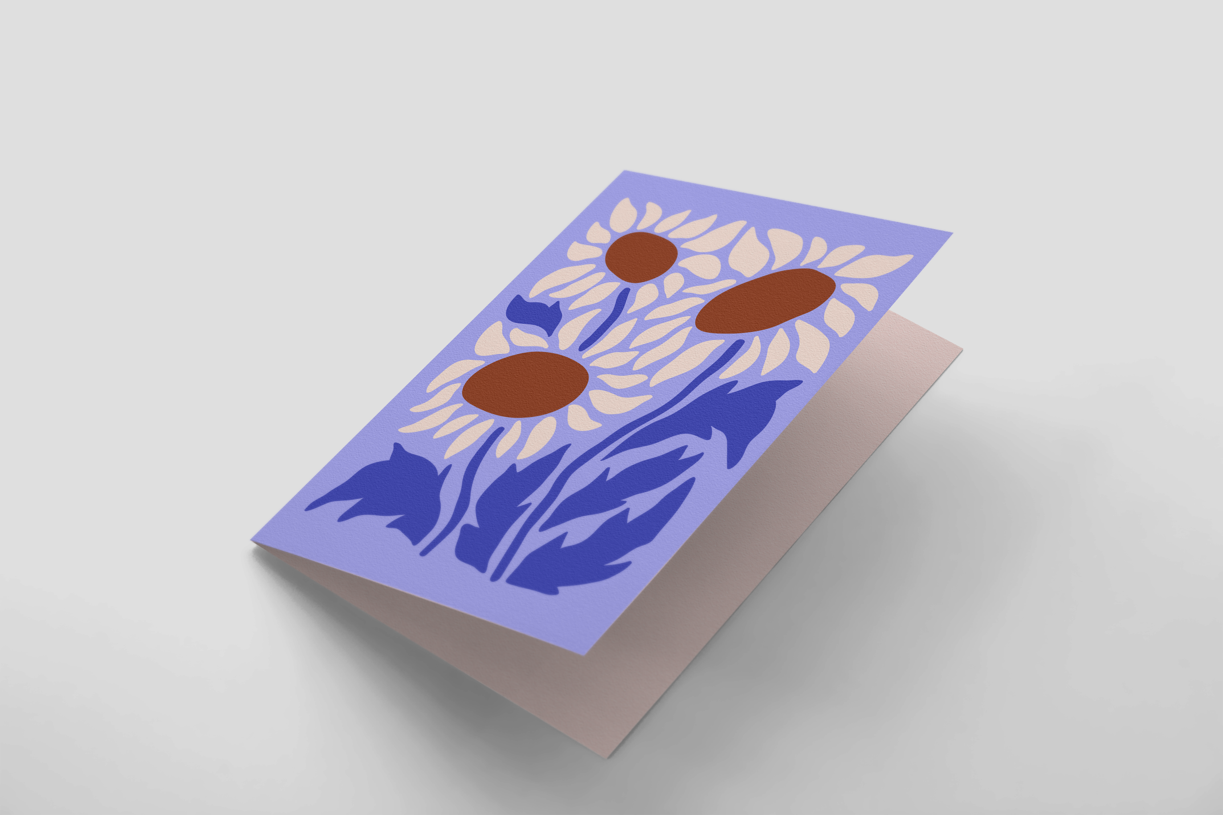 'Periwinkle Bloom' Floral Greeting Card