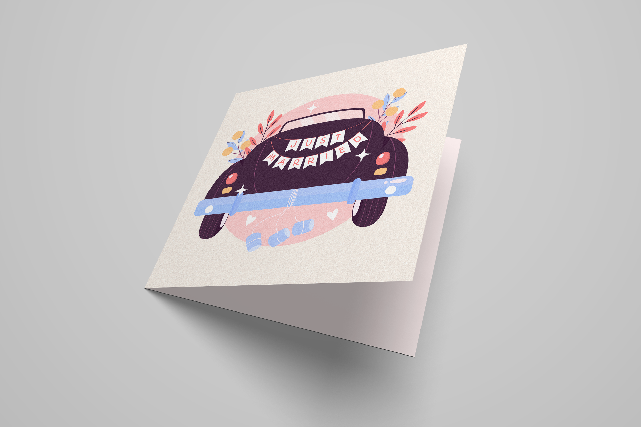 'Just Married' Greeting Card