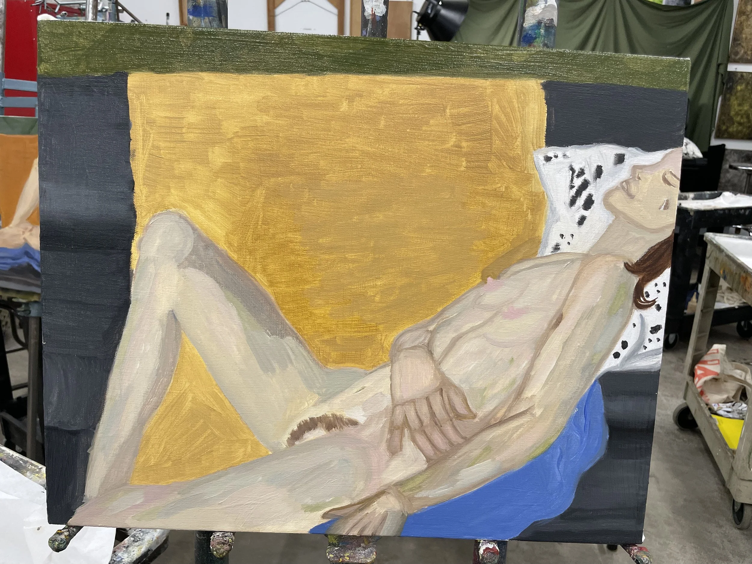 Nude Figure Model, oil painting, 2025