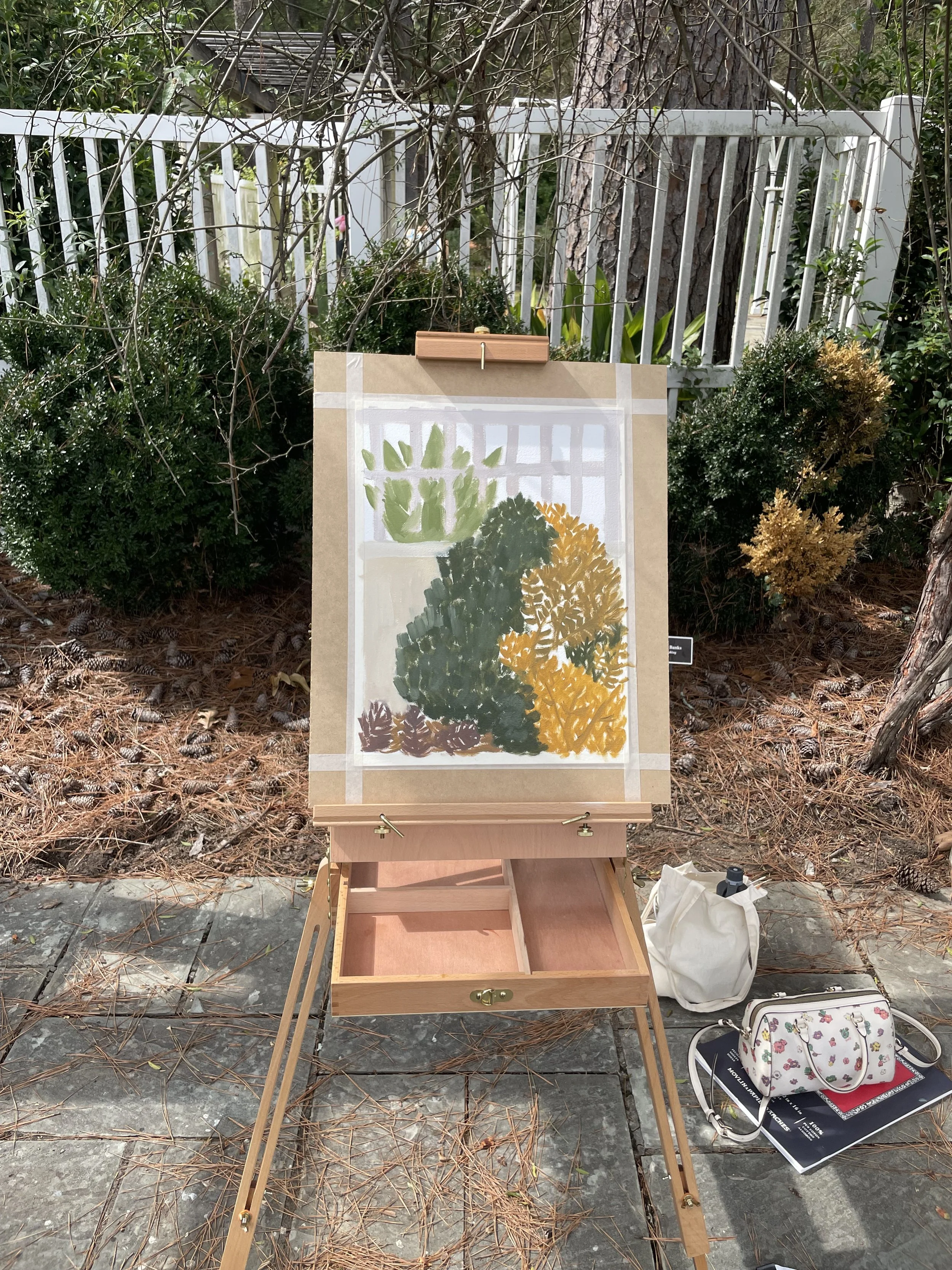 Botanical Gardens 01, oil painting, landscape, 2025