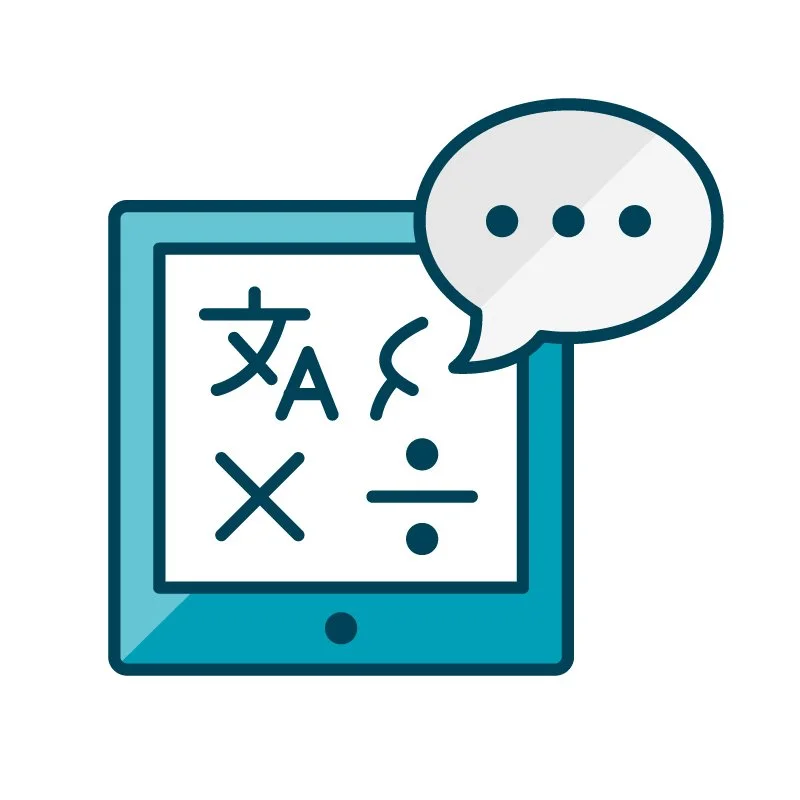 Tablet with alternative language characters