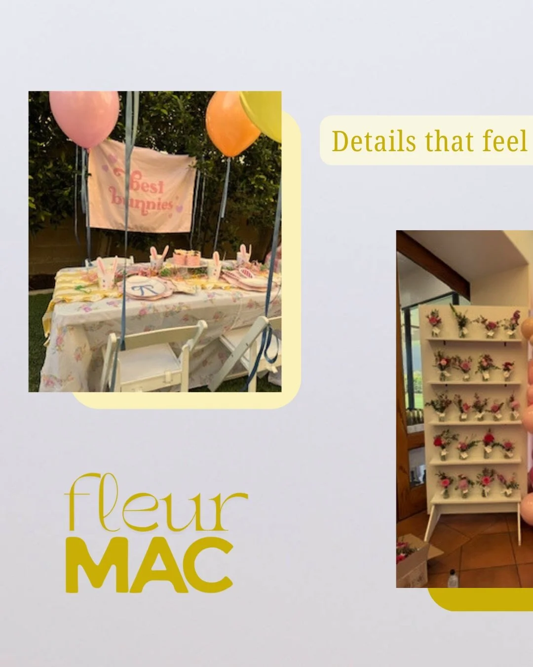 This is my favorite part of what I do.

Flowers bring the softness.
Balloons bring the fun.
And together they create something that just feels right.

I love mixing these two worlds and designing spaces that feel personal, intentional, and a little m