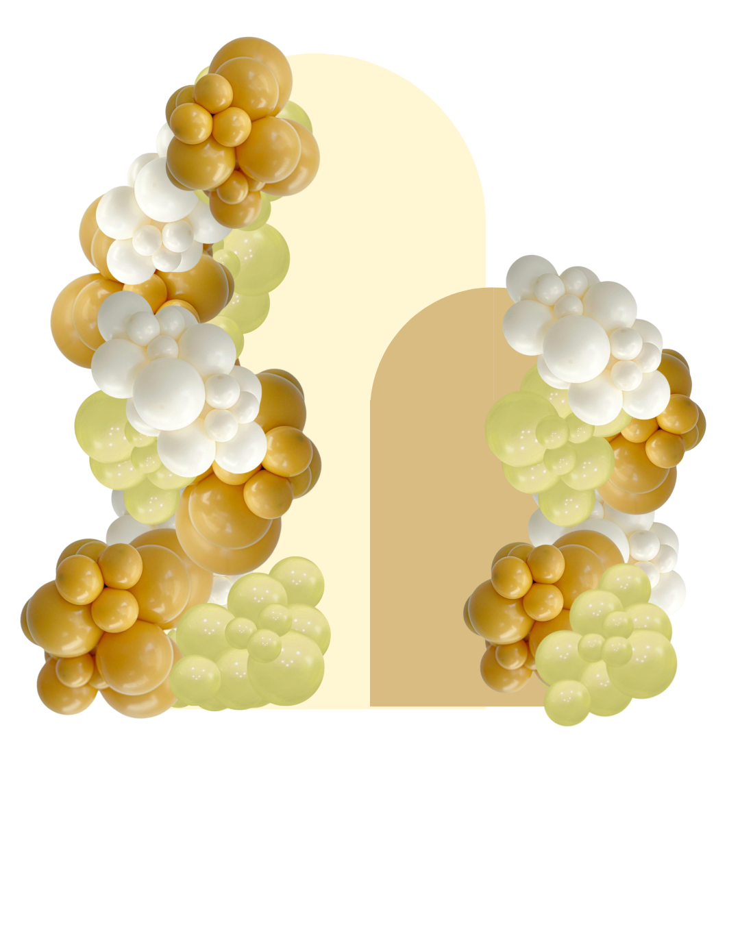 Double Backdrop with Balloon Garlands & Extra Clusters