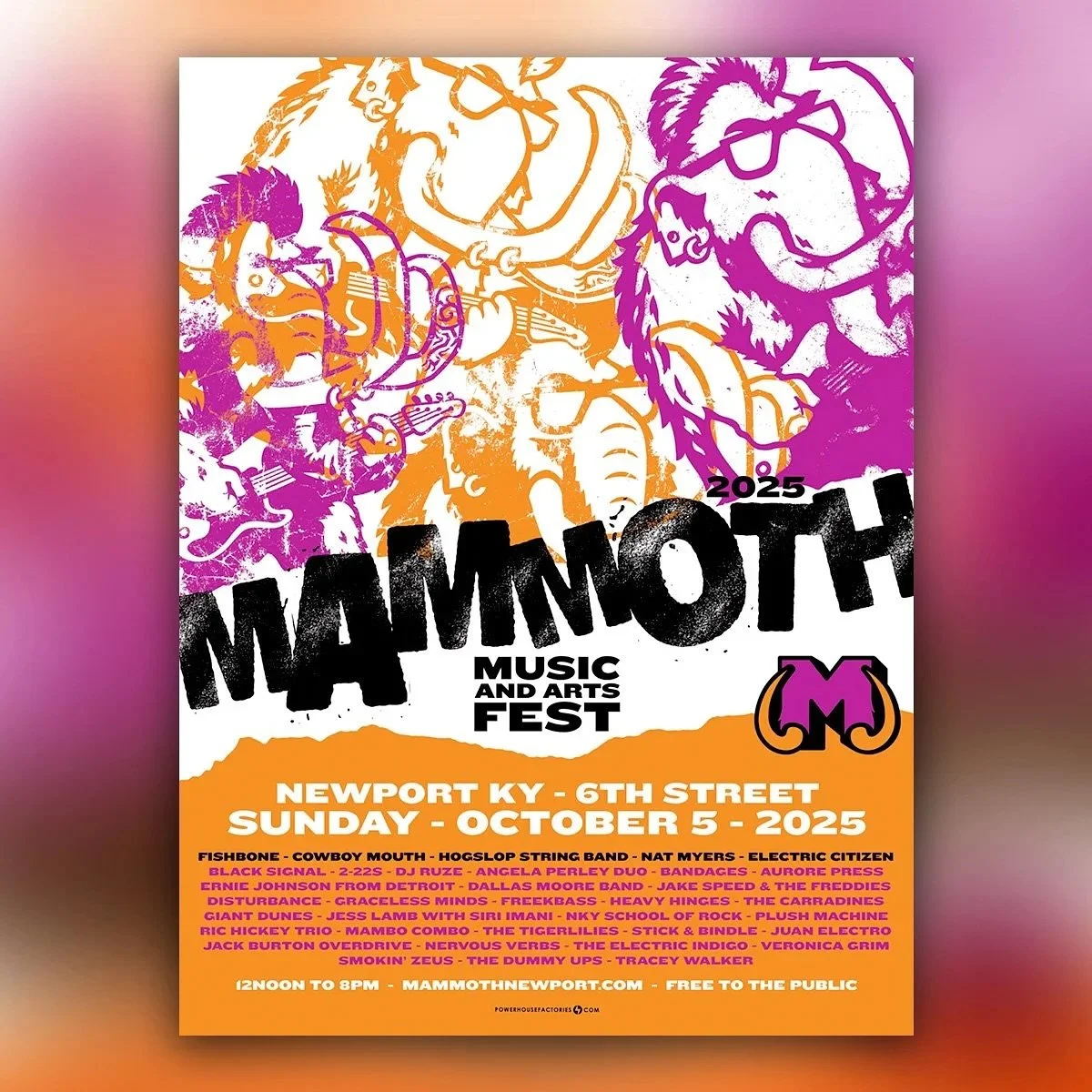 Tomorrow!!! Join The Electric Indigo for @mammothnewport as they play @sghrevival starting at 4:00 PM on @jerrys_jug_house &lsquo;s Jug House Stage!
The festival opens at 11:30 AM on 6th Street, runs until 8:00 PM, and is FREE! Listen to 5 stages of 