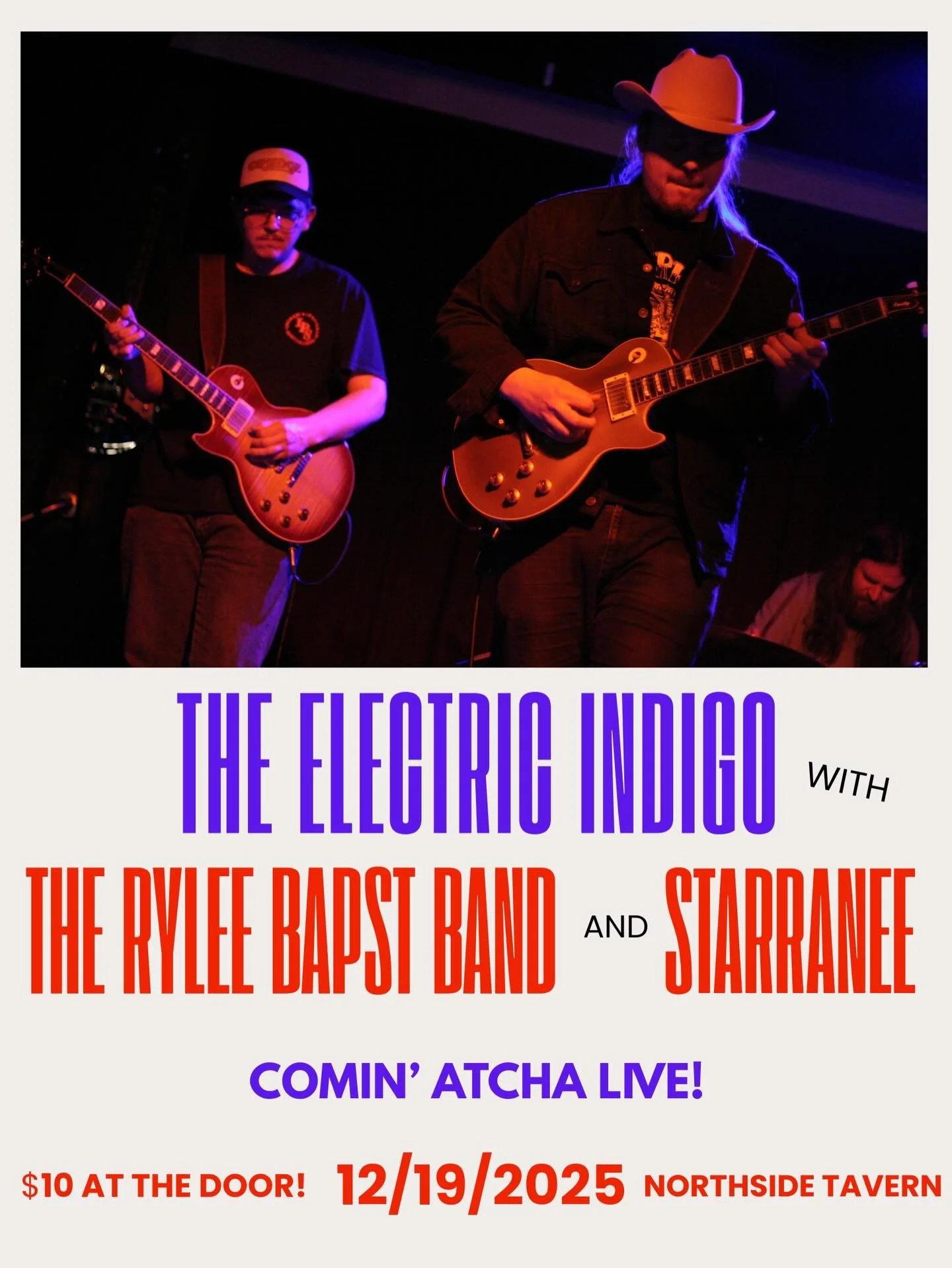 Got plans on December 19th? You do now! The Indigo is comin&rsquo; atcha with our last show of the year at @northsidetav with our friends @ryleebapst and @starranee.wav! We&rsquo;ll be slingin&rsquo; our soulful originals and hangin&rsquo; out! Hope 