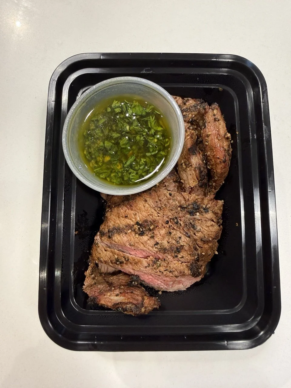 Steak (5.5 oz grilled) + 1 oz chimichurri