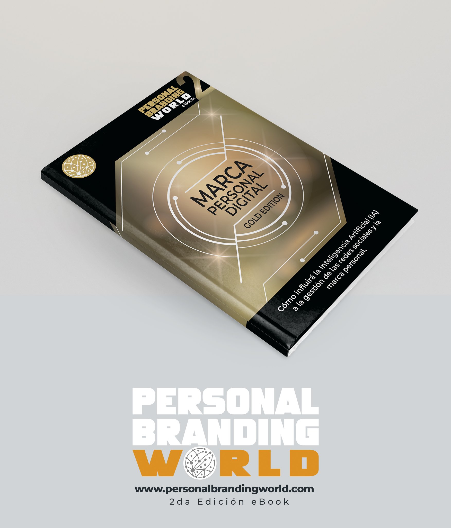 Portada del ebook “Creación de Contenidos para Marca Personal”, con iconos de redes sociales y diseño creativo que simboliza la producción de contenido digital.