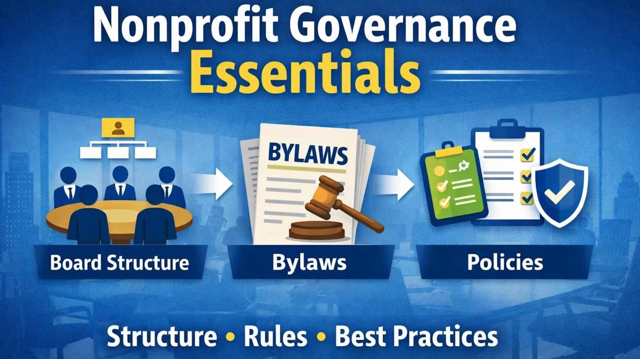 Board Structures, Bylaws, and Policies: The Governance Framework Every Nonprofit Needs