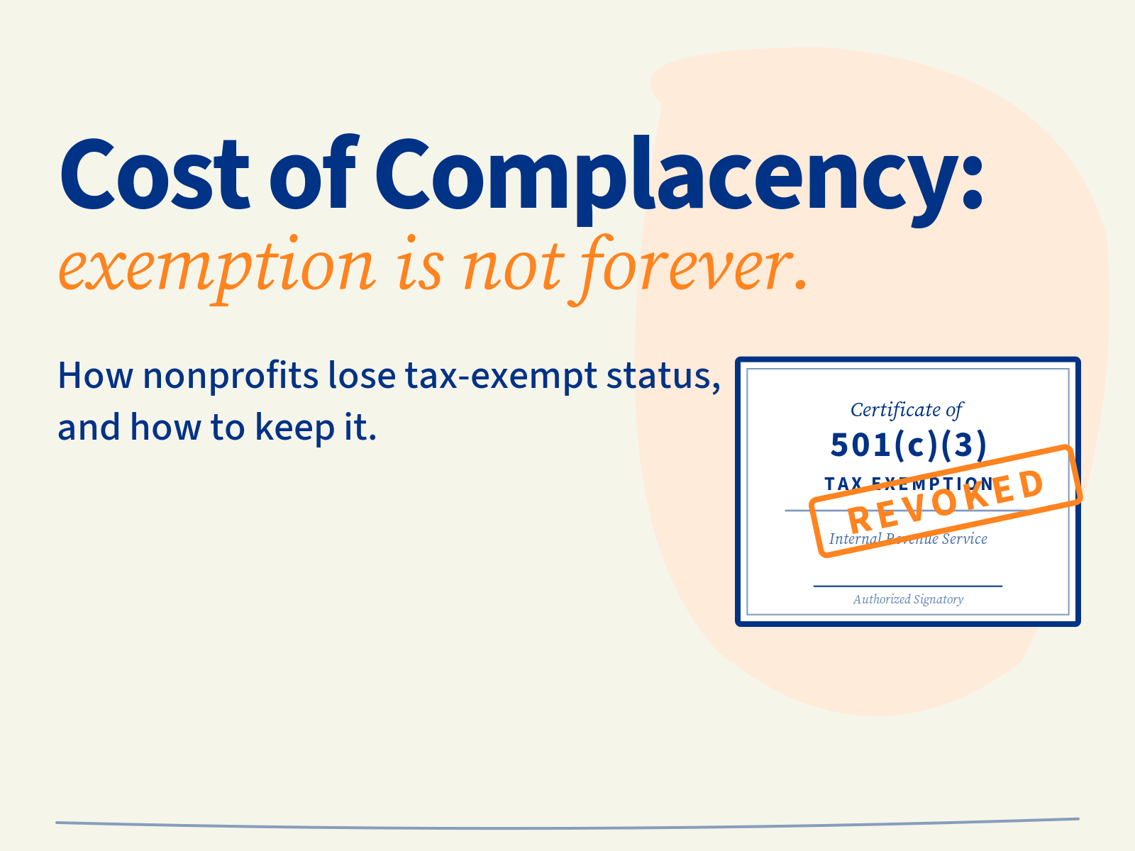 The Cost of Complacency: How Nonprofits Lose Their Tax-Exempt Status and How to Keep It