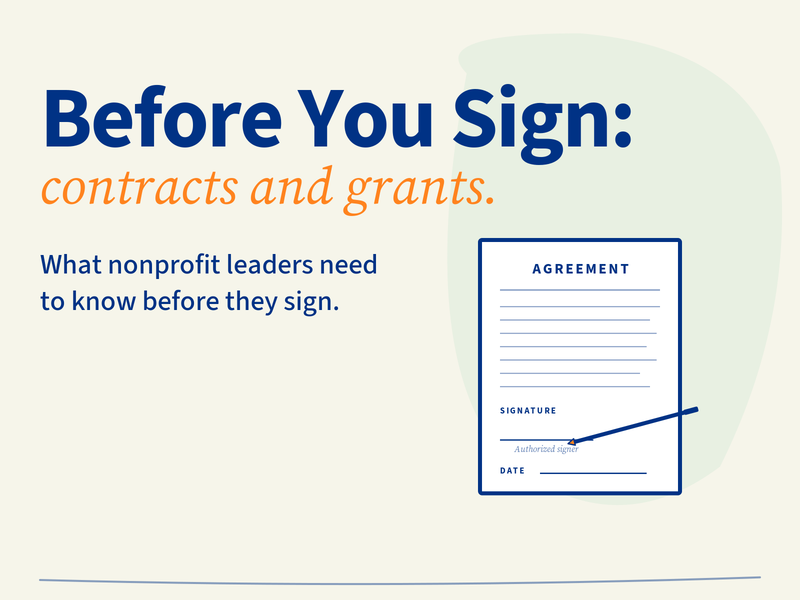 Contracts and Grant Agreements: What Nonprofit Leaders Need to Know Before They Sign