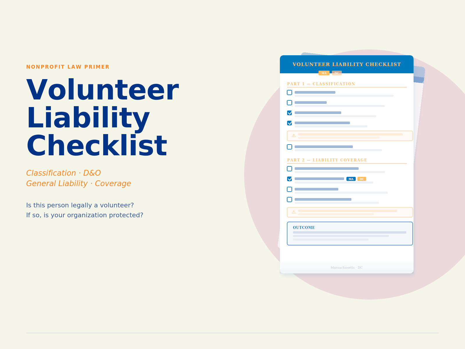 Volunteer Liability Coverage Checklist