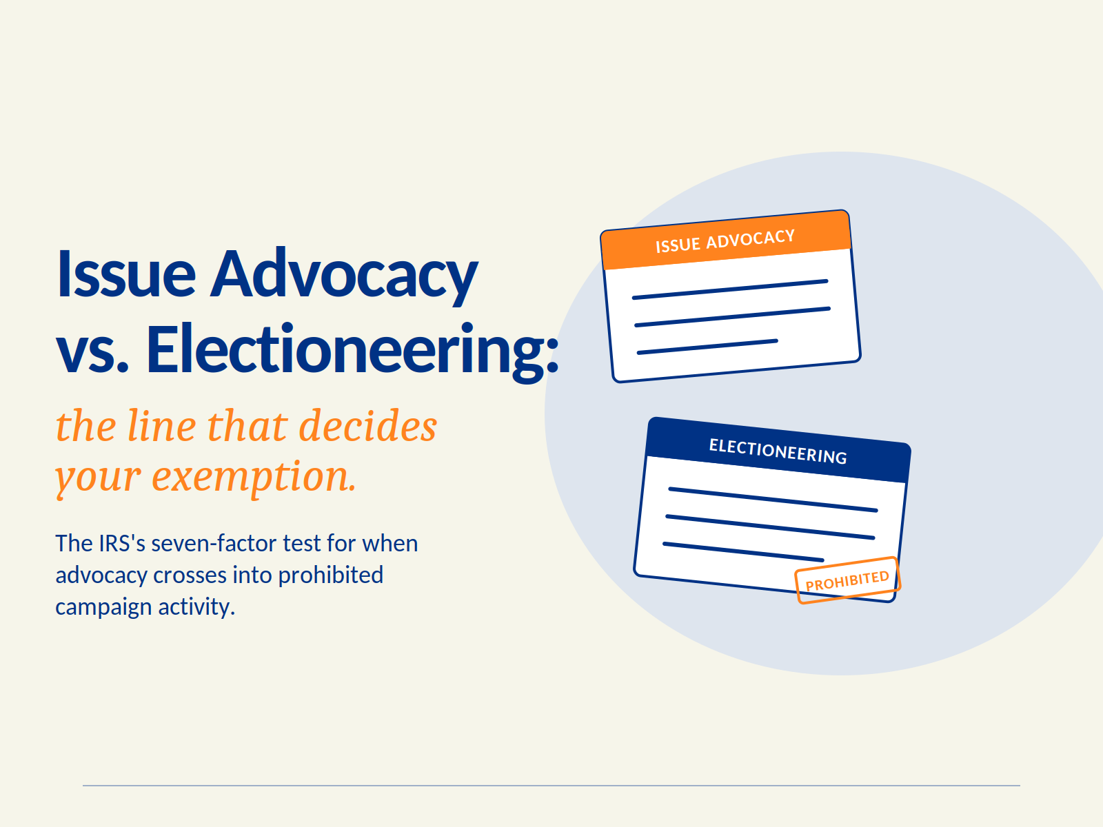 Issue Advocacy vs. Electioneering: How 501(c)(3)s Stay on the Right Side