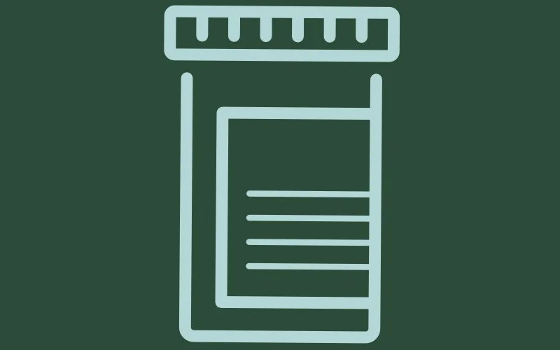 Tamper-resistant medication vial serving as a protective layer in DisposeRx’s patented in-home medication disposal system.