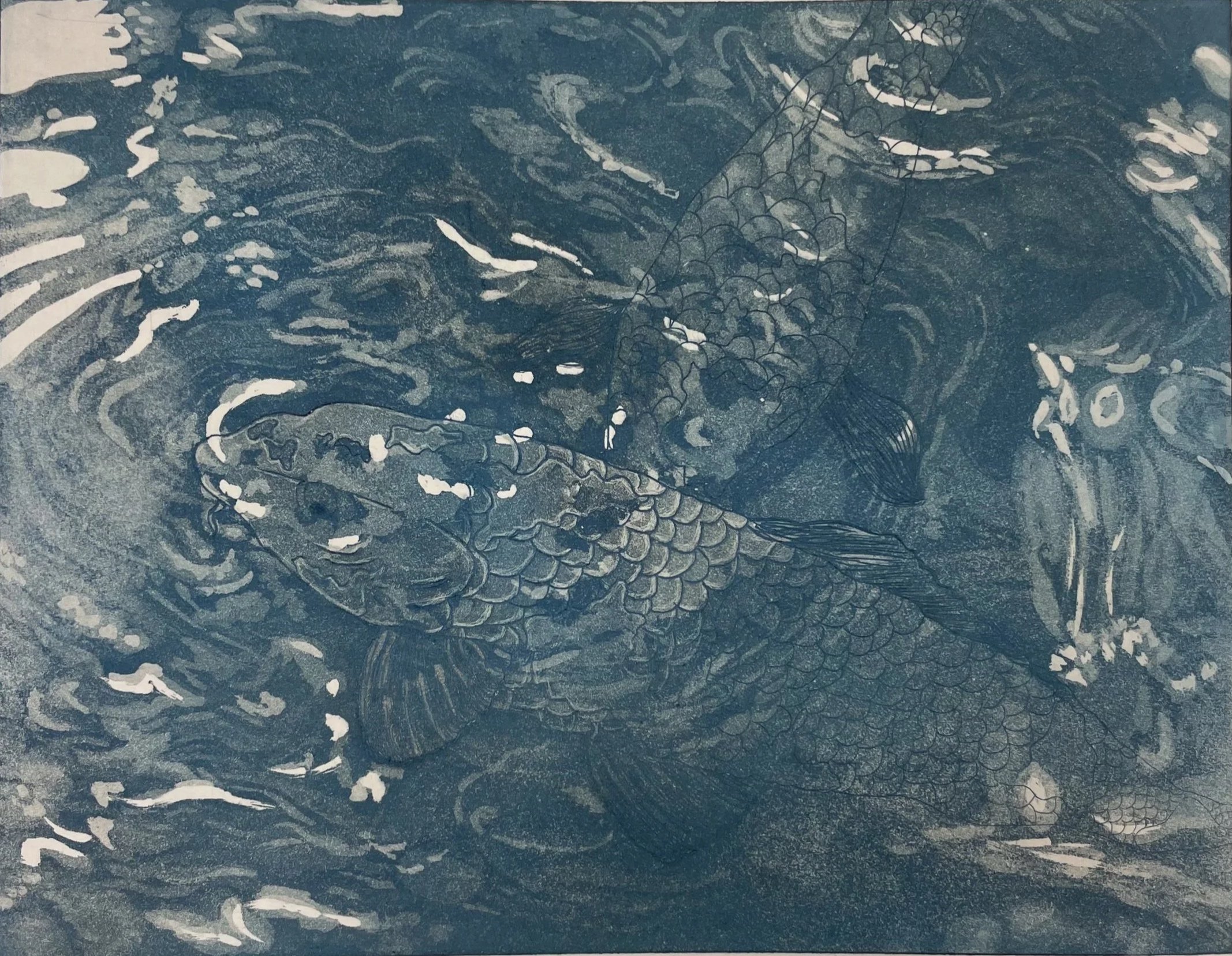 Amber Ripples | Copperplate Etching, 2025