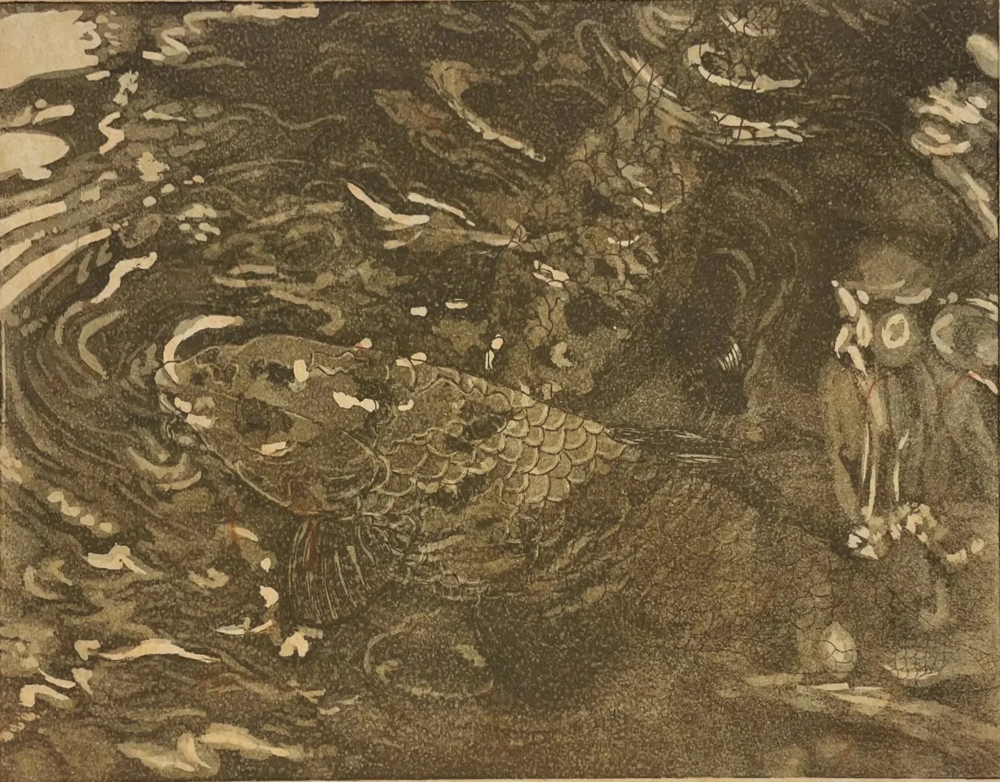 Amber Ripples | Copperplate Etching, 2025