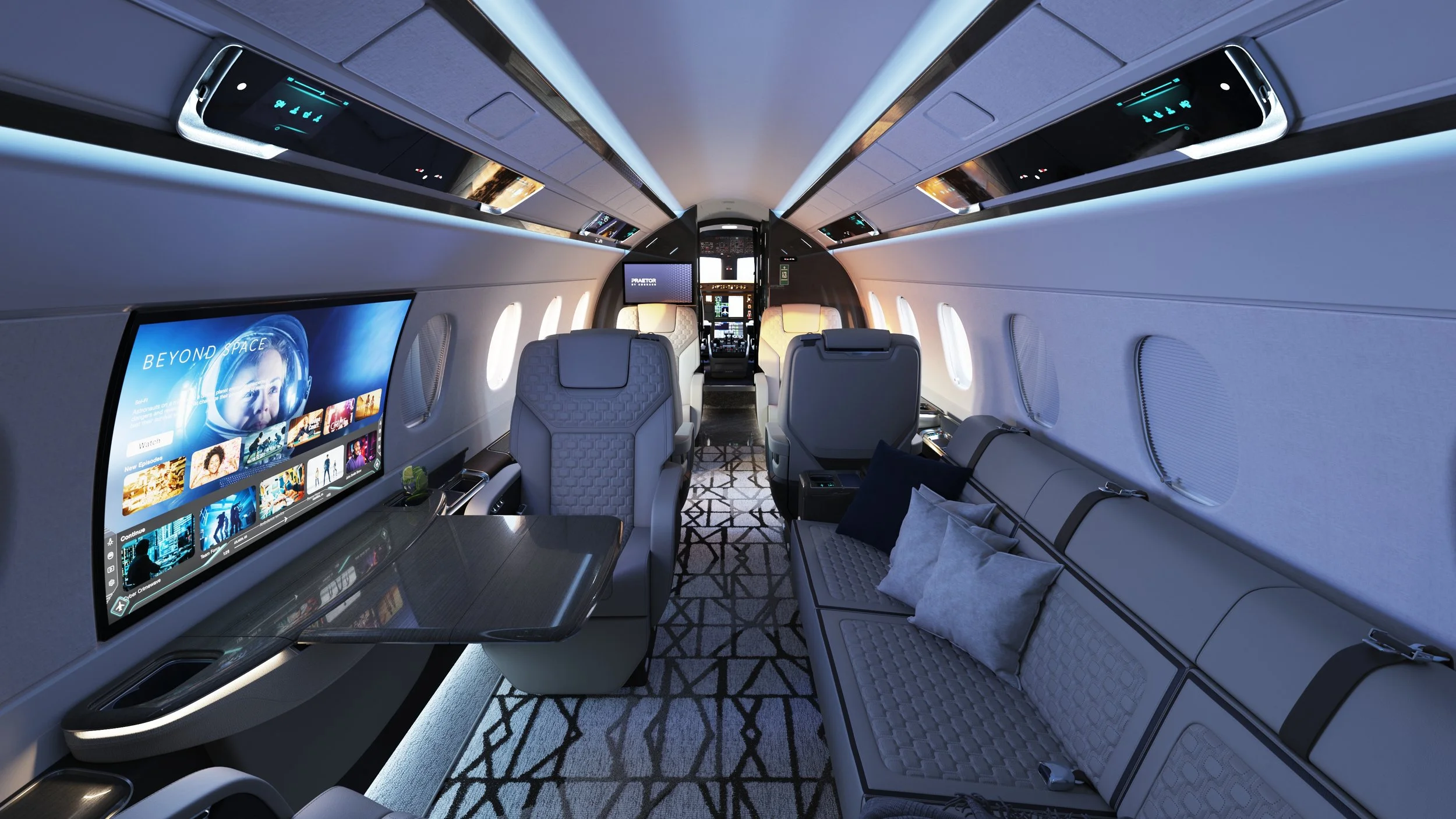 Embraer Praetor 600E Cabin. Photo by Embraer.