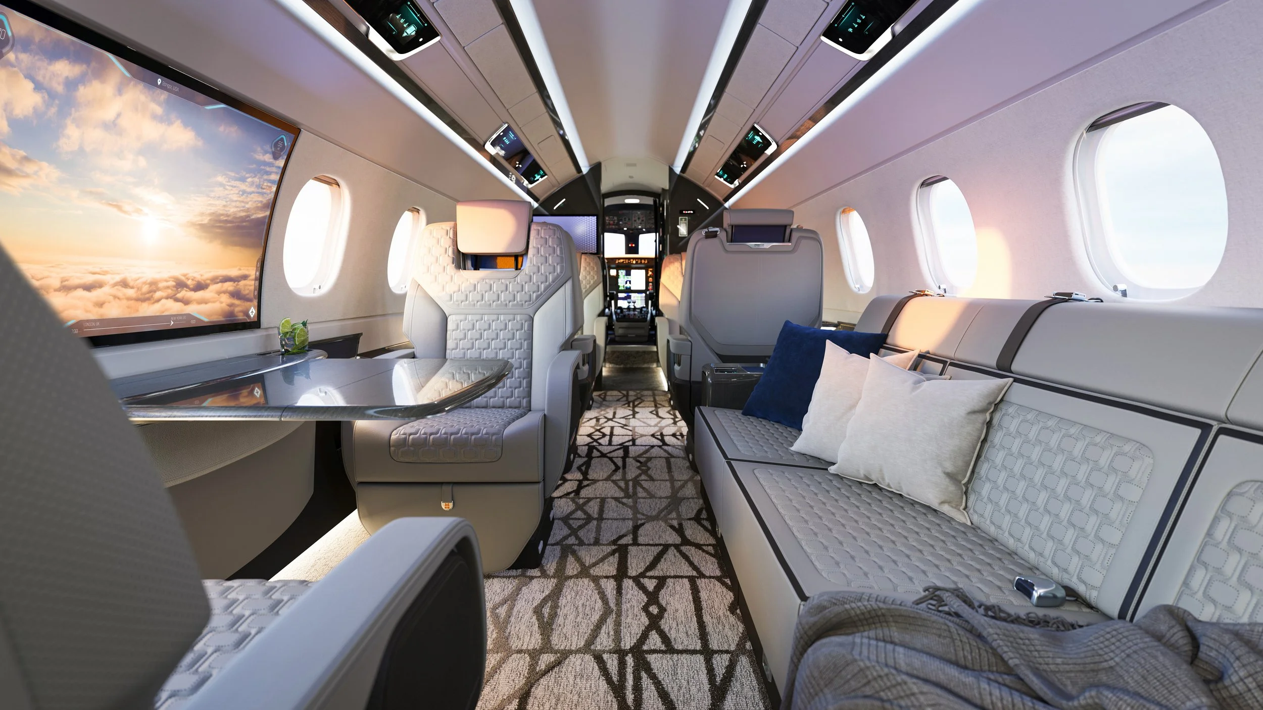 Embraer Praetor 600E Cabin. Photo by Embraer.