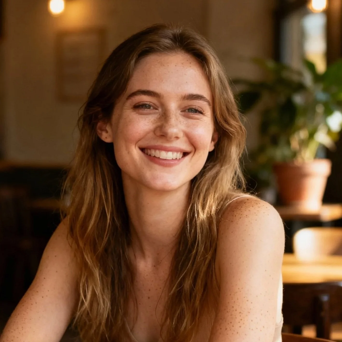 Portrait naturel d’une patiente ayant partagé son avis sur un traitement esthétique.