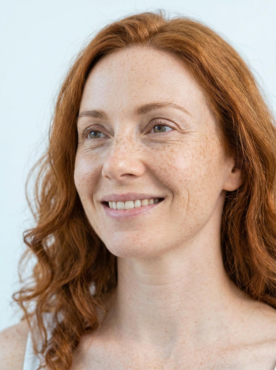 Visage aux volumes restaurés naturellement après injections Sculptra à Évian-les-Bains