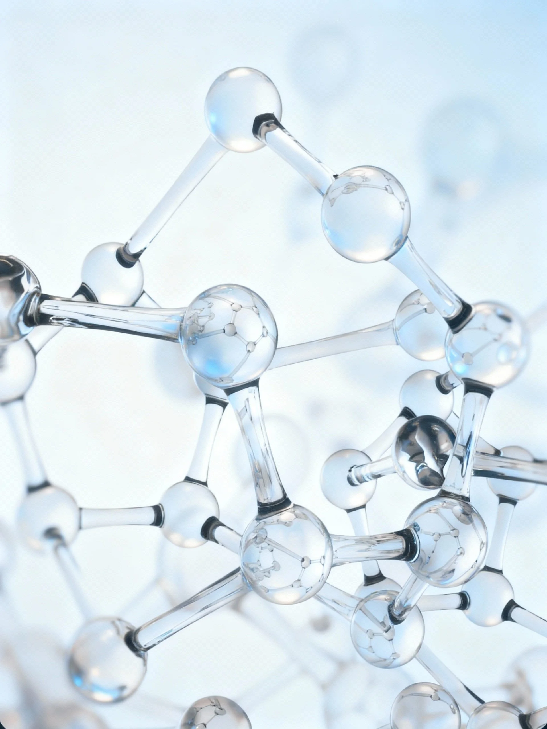 Structure moléculaire illustrant les actifs du traitement de mésothérapie visage NCTF au cabinet Dr Samson, Évian-les-Bains