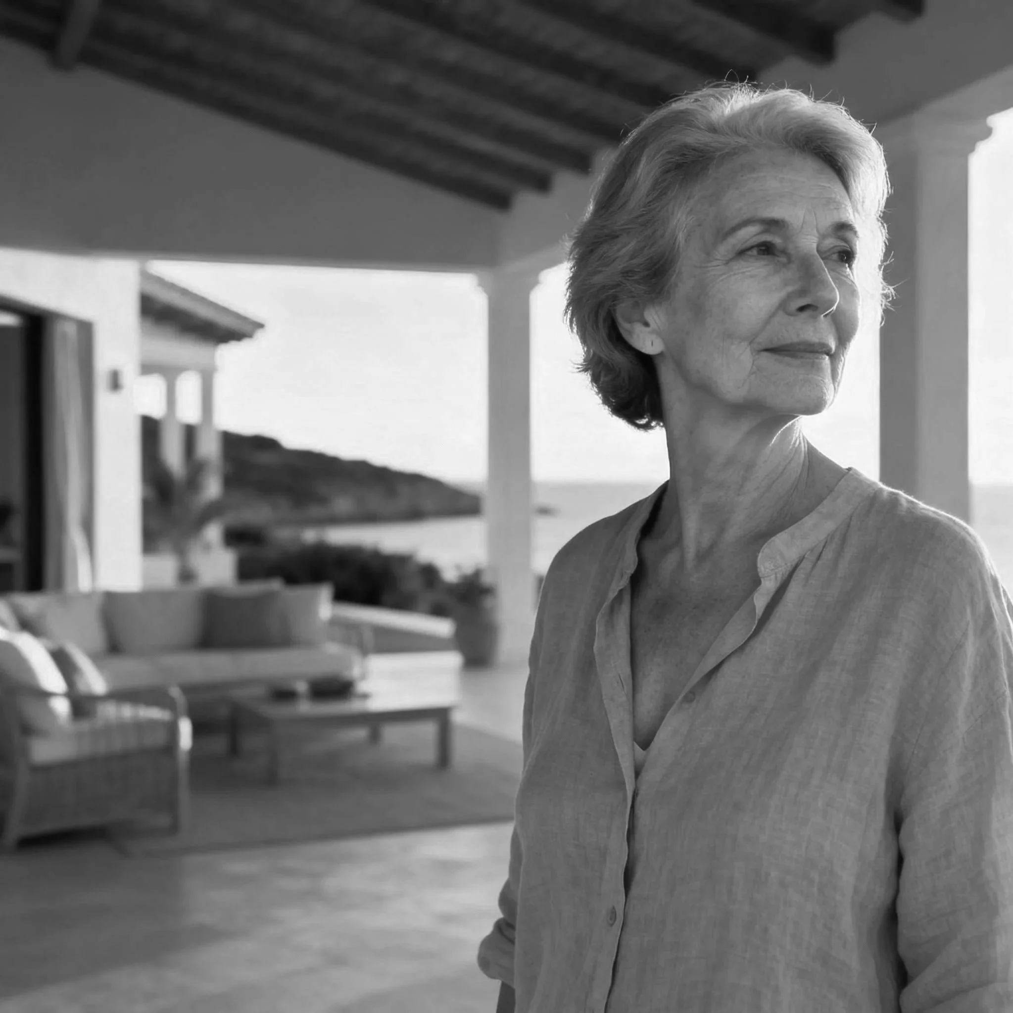 « Portrait lifestyle d’une femme mature, illustrant une prise en charge des taches pigmentaires du décolleté et des mains par laser Enlighten dans un cadre esthétique naturel »