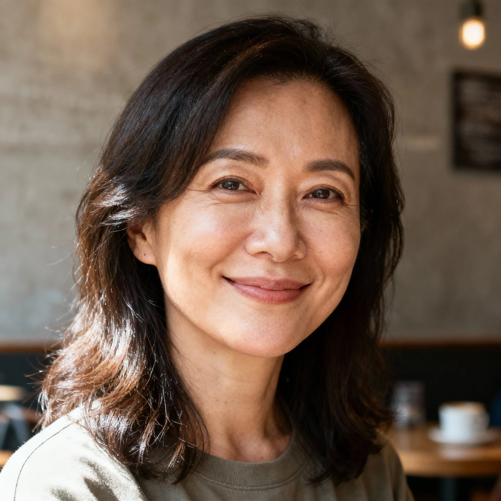 Portrait naturel d’une patiente ayant partagé son avis sur un traitement esthétique.