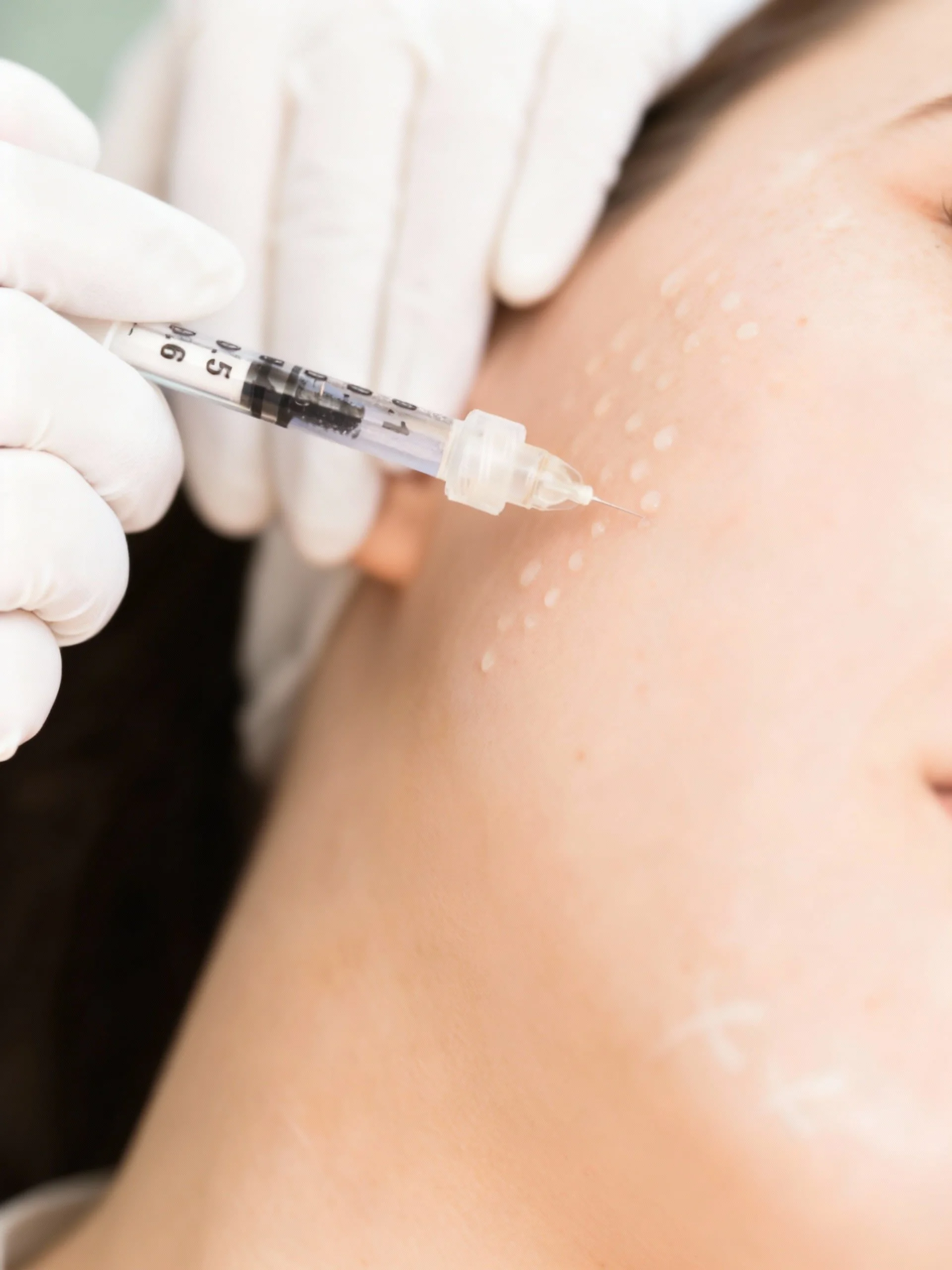 Injection de mésothérapie visage à Évian-les-Bains – micro-injections d’acide hyaluronique et vitamines au cabinet du Dr Samson