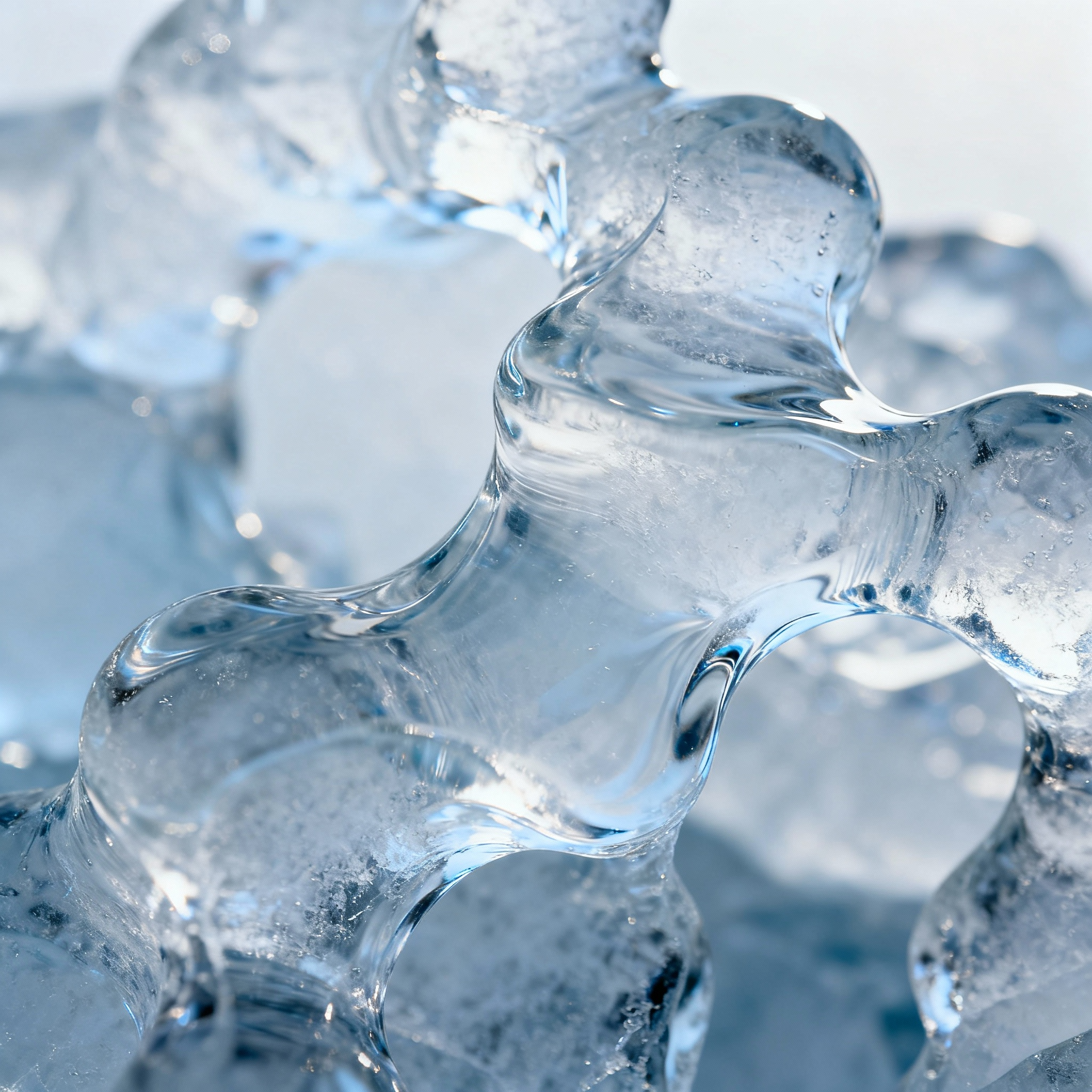 Structure de glace illustrant le refroidissement contrôlé utilisé en cryolipolyse Déléo.