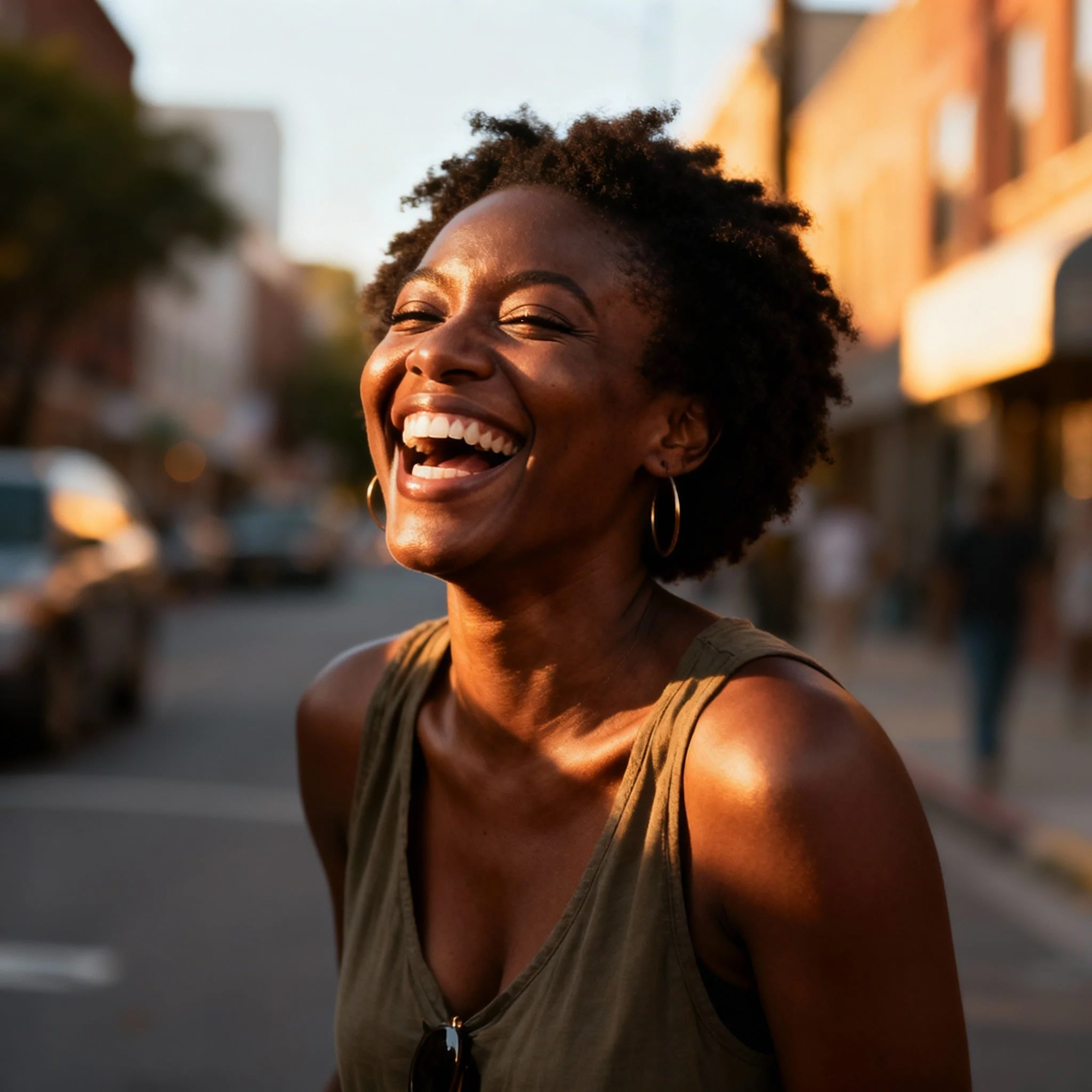 Portrait naturel d’une patiente exprimant son avis positif sur le peeling intime réalisé au cabinet du Dr Samson à Évian.