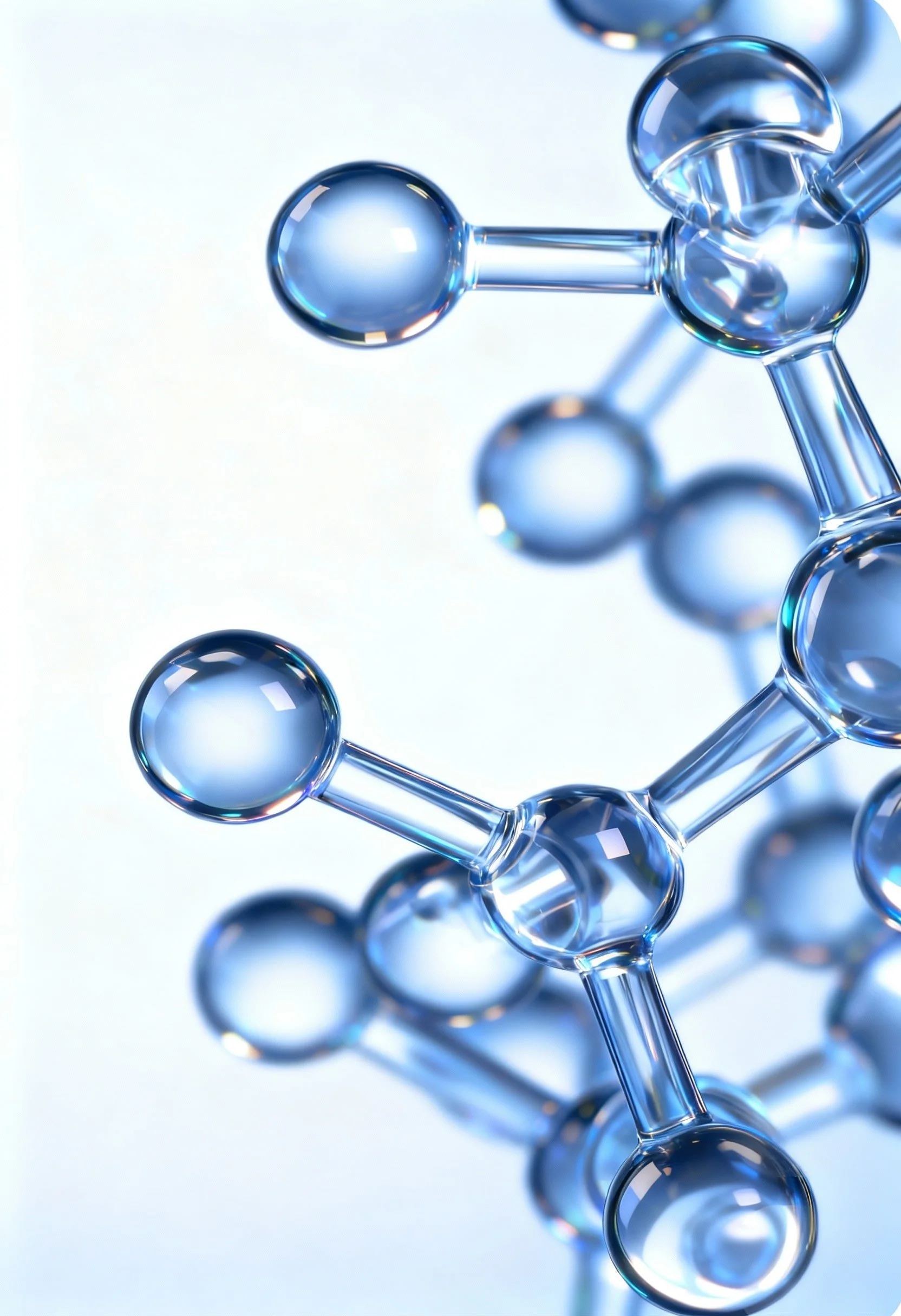 Représentation moléculaire de l’acide hyaluronique utilisé pour les soins intimes