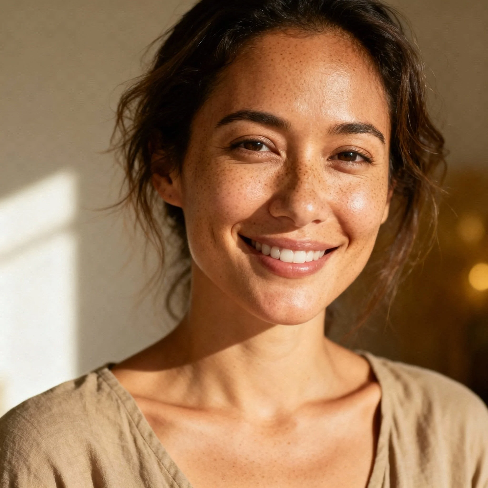 Photo d’une patiente exprimant son expérience positive au cabinet de médecine esthétique du dr.Samson.