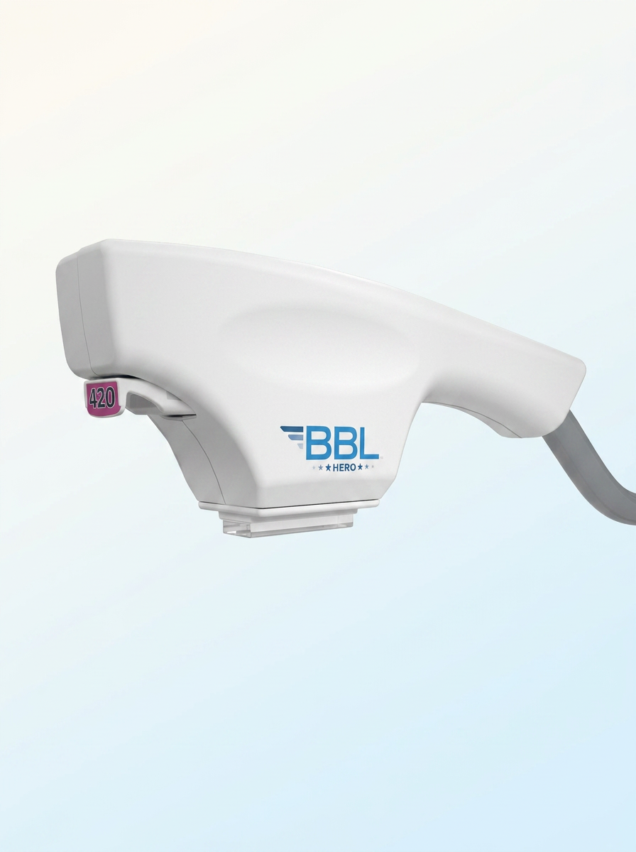 Pi&egrave;ce &agrave; main BBL Sciton, lumi&egrave;re puls&eacute;e large bande, cabinet du Dr S&eacute;gol&egrave;ne Samson &agrave; &Eacute;vian