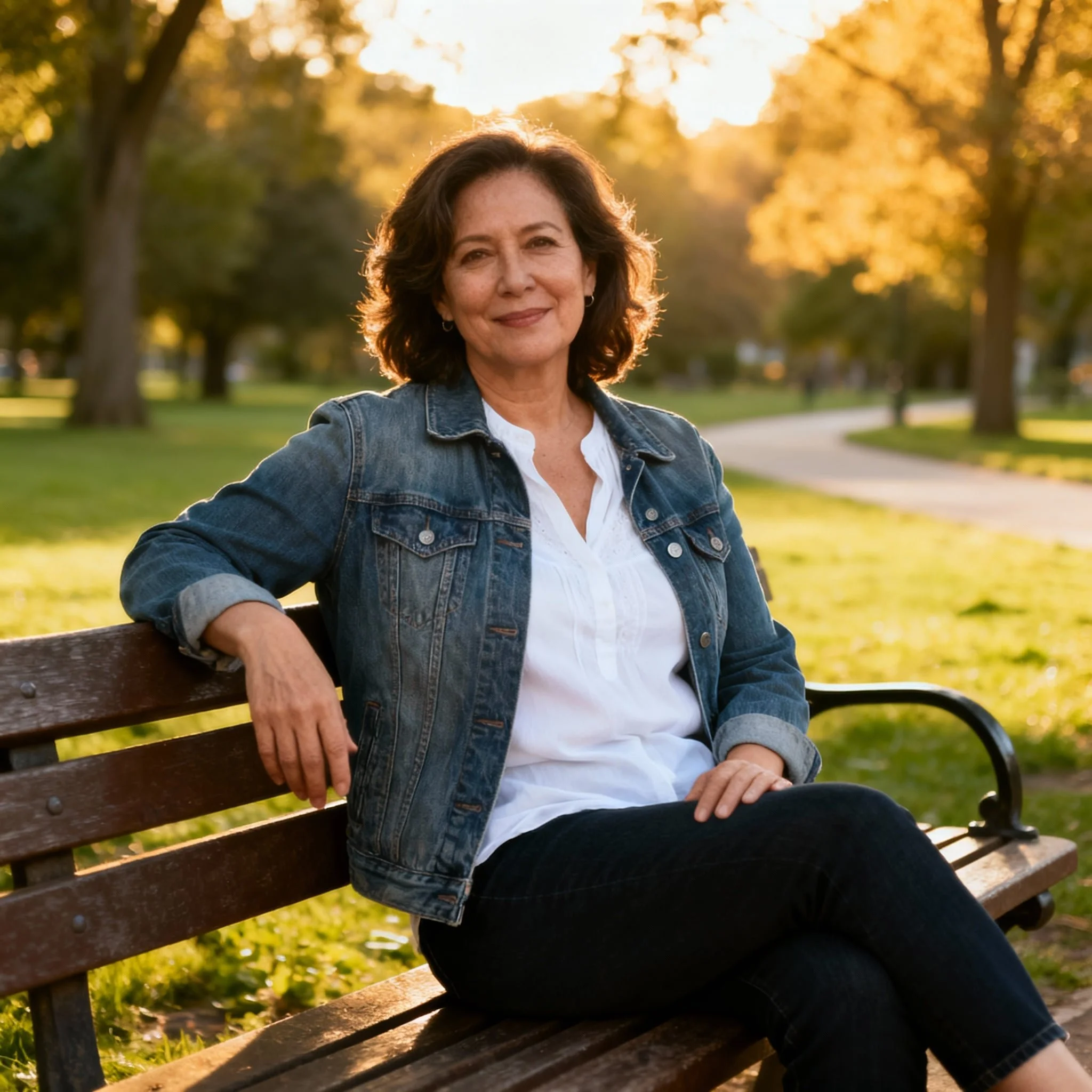 Photo naturelle d’une patiente évoquant l’amélioration de ses varicosités après laser vasculaire à Évian