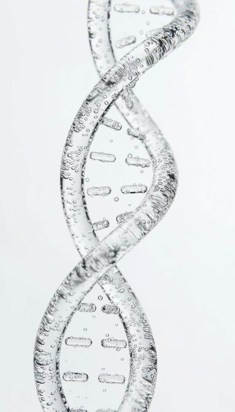 Illustration médicale – acide hyaluronique intime et régénération cellulaire