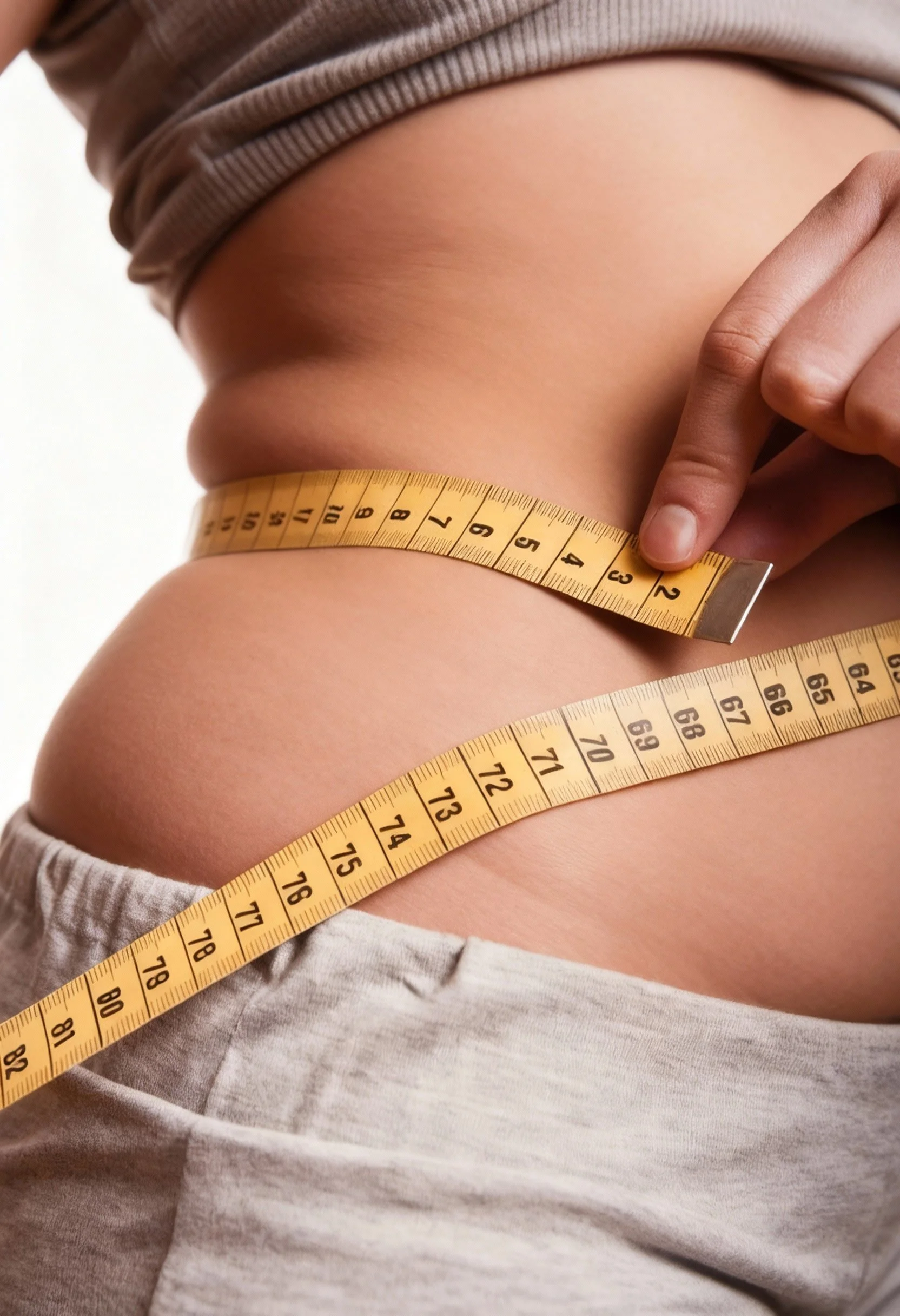 Mesure du pli graisseux avant une séance de cryolipolyse.