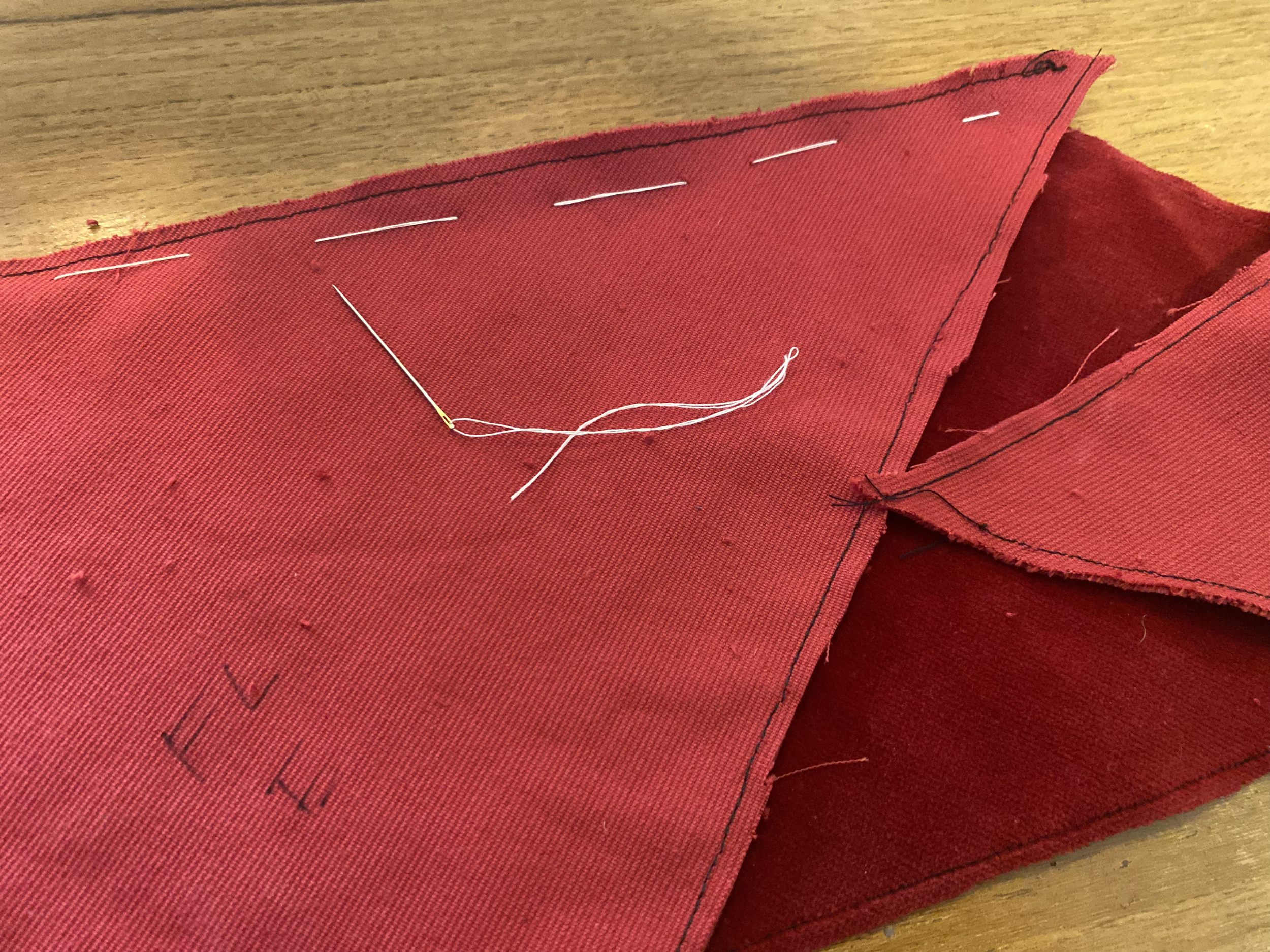 Hand Basting Each Panel