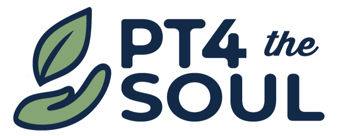 Logo featuring a leaf and hand graphic with the text "PT 4 the SOUL".
