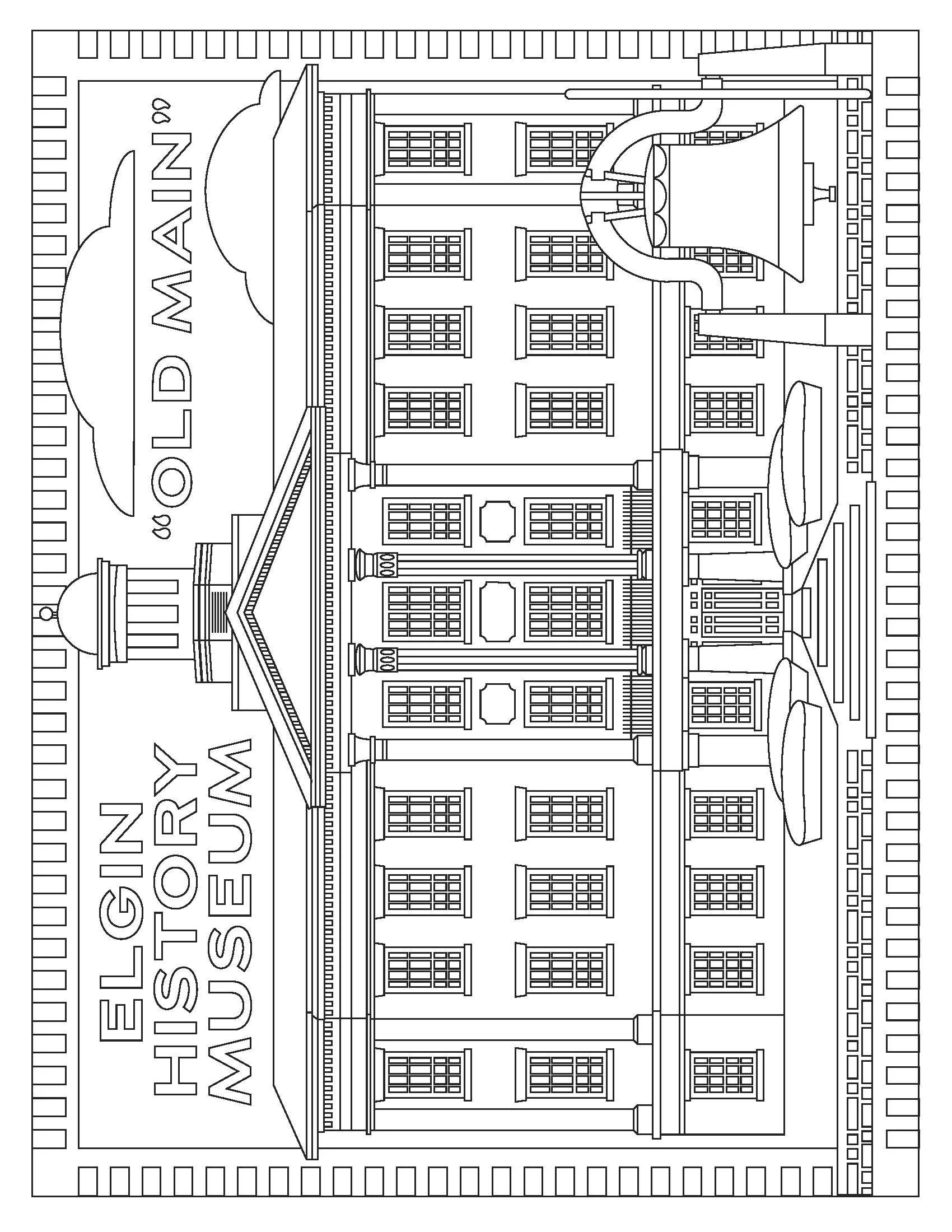Black and white outline of the White House with the words "E ningy History House Museum" on the left side.