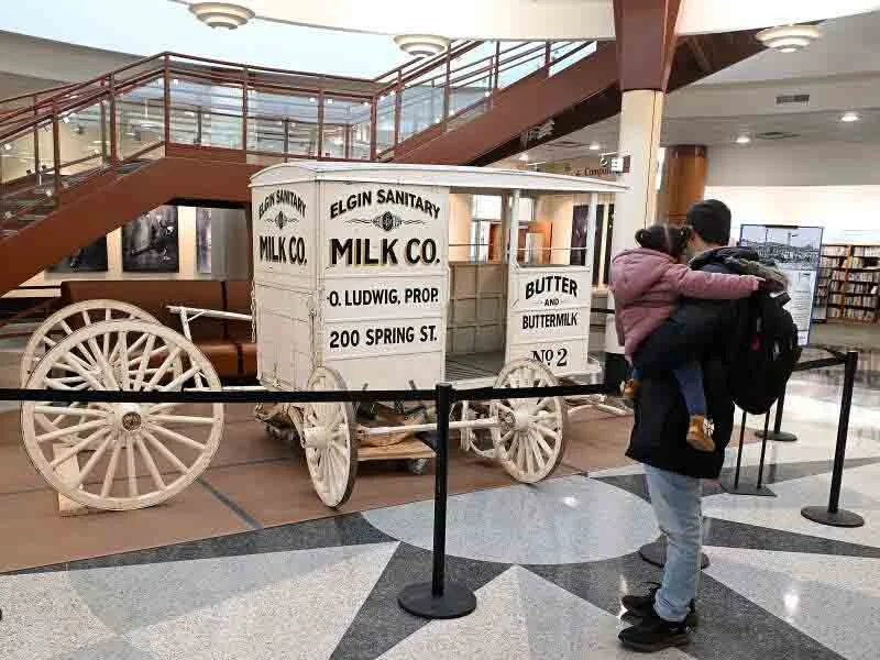 Milk Wagons Exhibit at Gail Borden