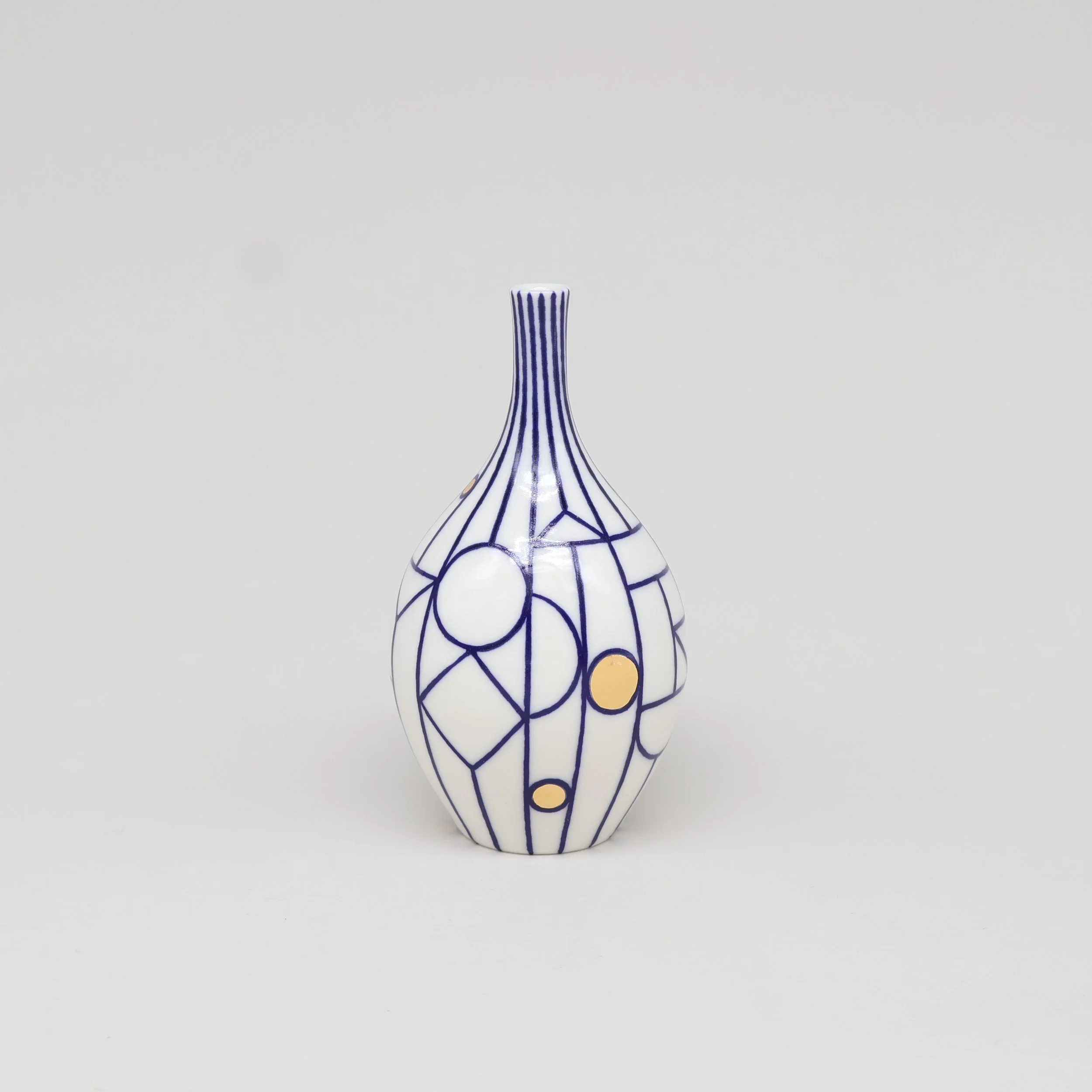 Small Frank Lloyd Wright Bottle with Gold