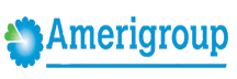 Amerigroup logo with green and blue globe icon